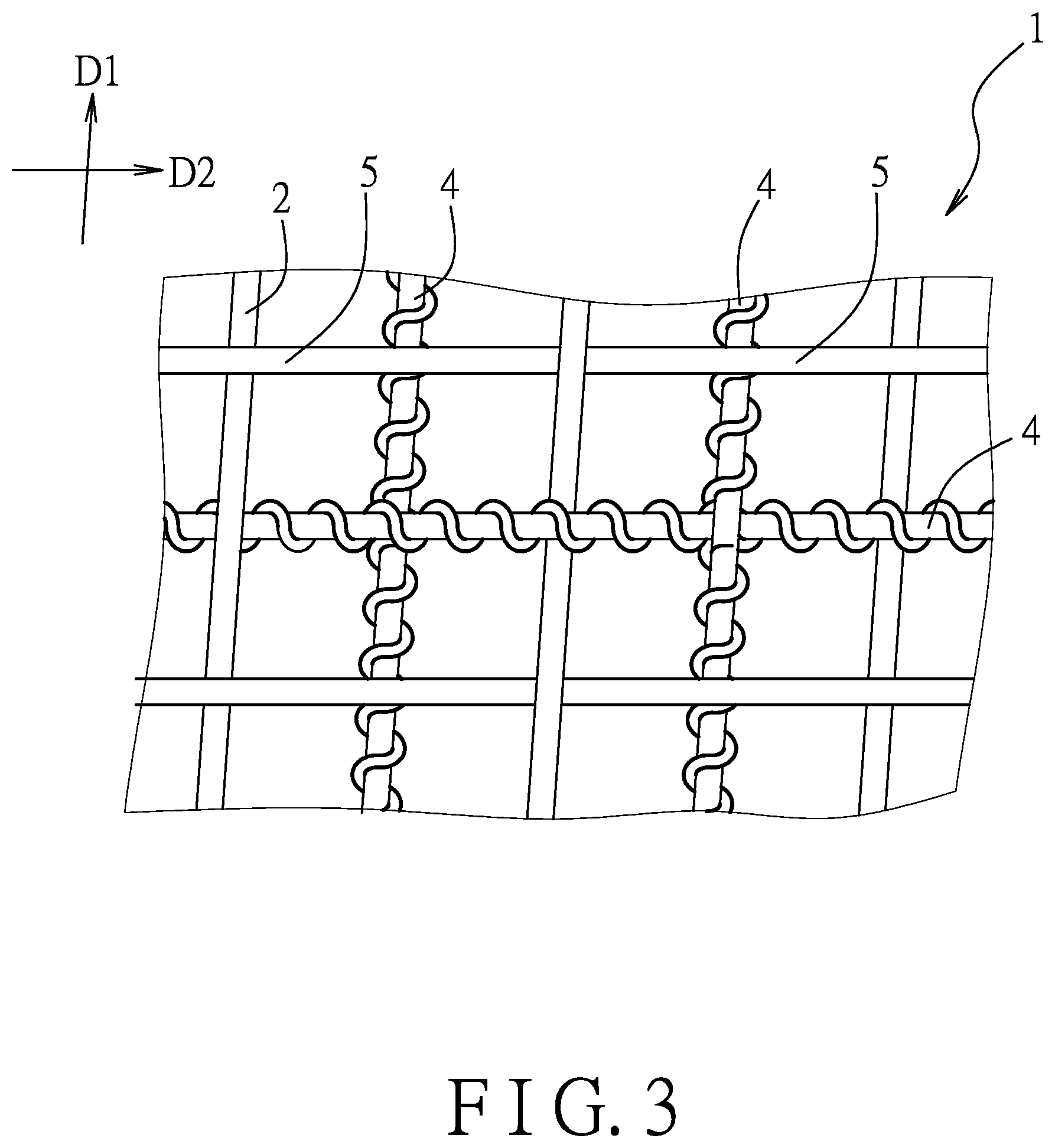 Patent US12492493 Figure 3 – Woven brushed elastic fabric and method of making the same