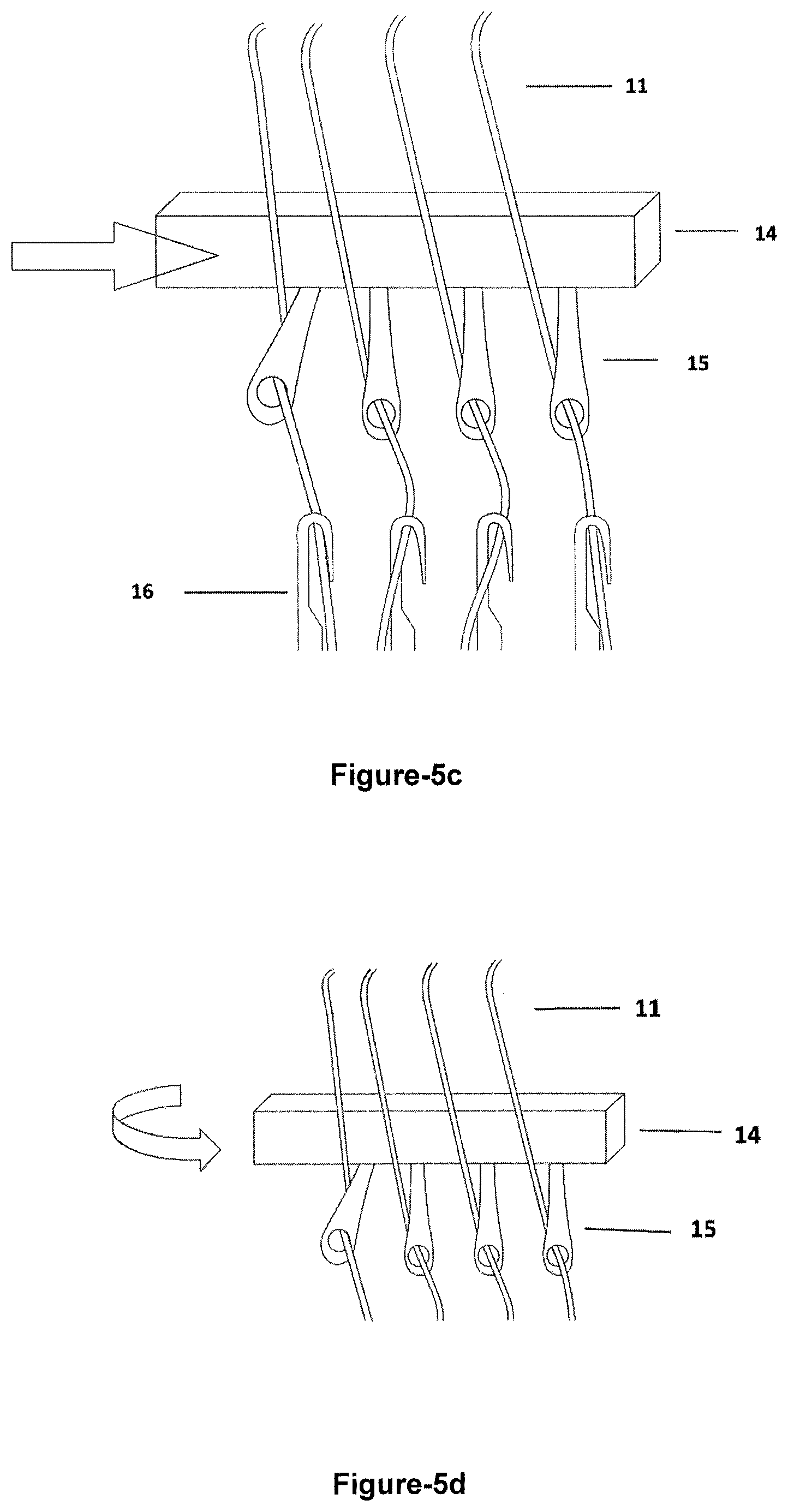 Patent US12492494 Figure 5 – Obtaining warp knit fabrics from cotton yarn with warp knitting machines