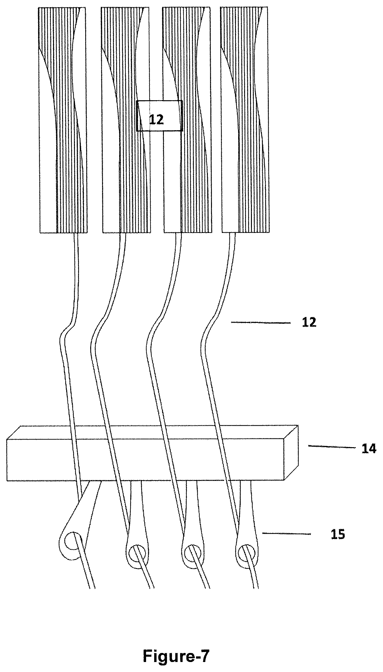 Patent US12492494 Figure 7 – Obtaining warp knit fabrics from cotton yarn with warp knitting machines
