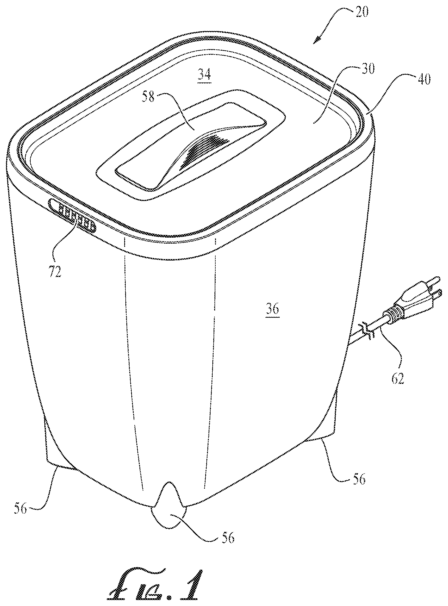 Patent US12492505 — Fabric article warmer and dryer — Figure 1