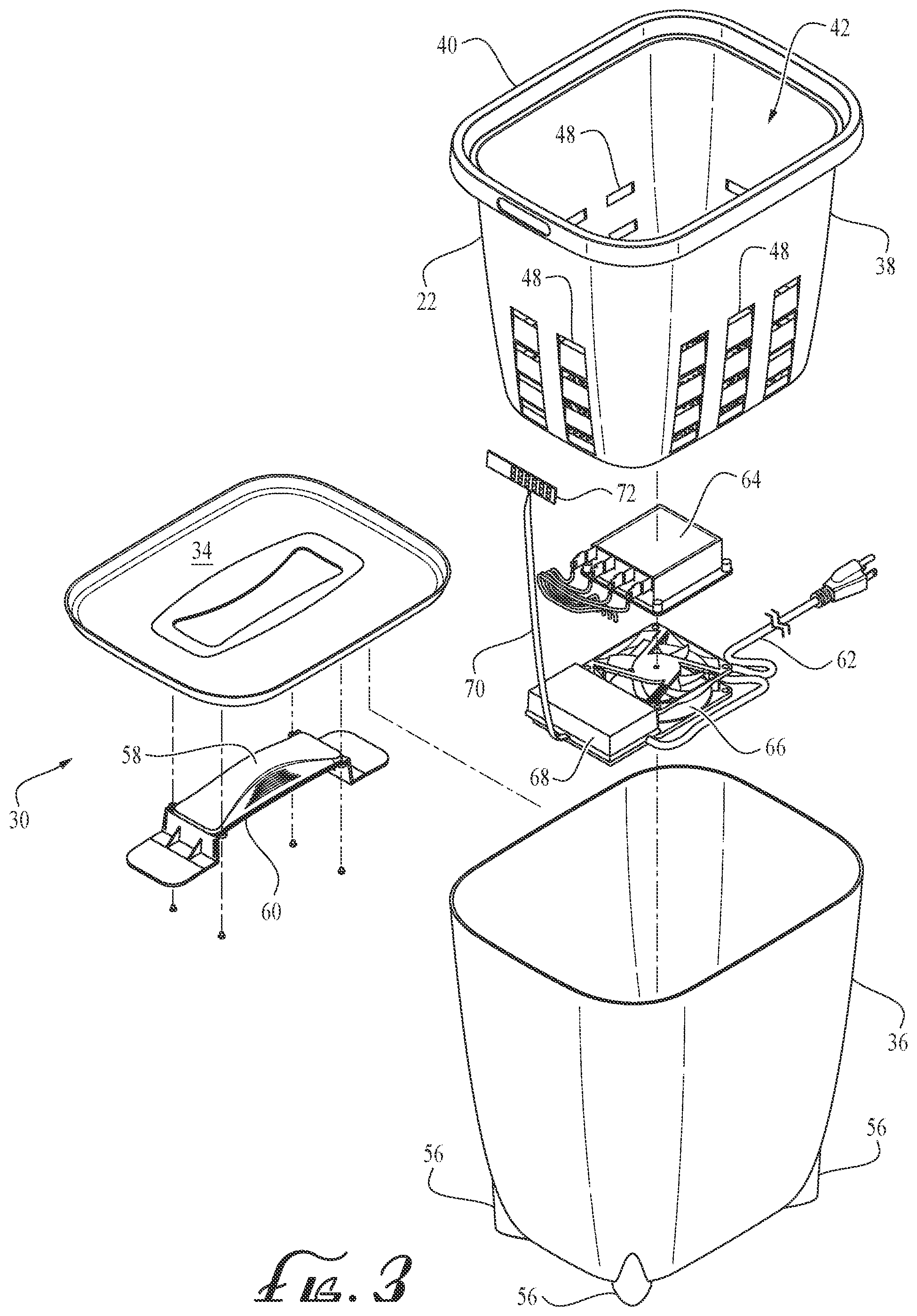Patent US12492505 Figure 3 – Fabric article warmer and dryer