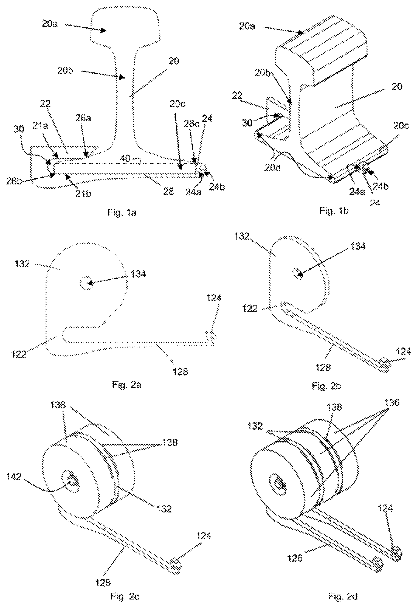 Patent US12492514 Figure 1 – Rail damper mounting apparatus and rail damper systems containing the same