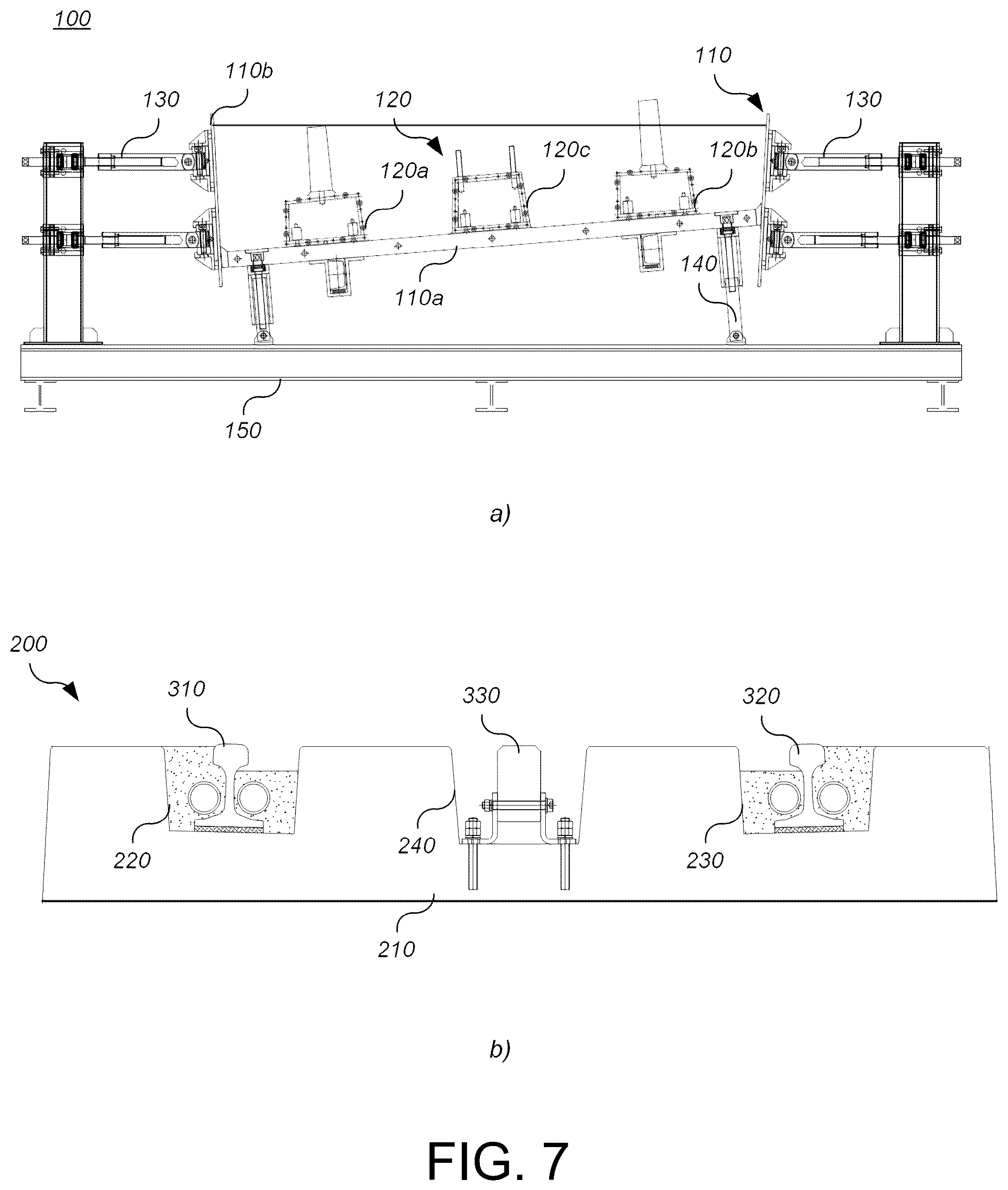 Patent US12492515 Figure 10 – Curve portion mold structure for manufacturing curved concrete panel for mountain railway rack track, and curved concrete panel manufacturing method using the same