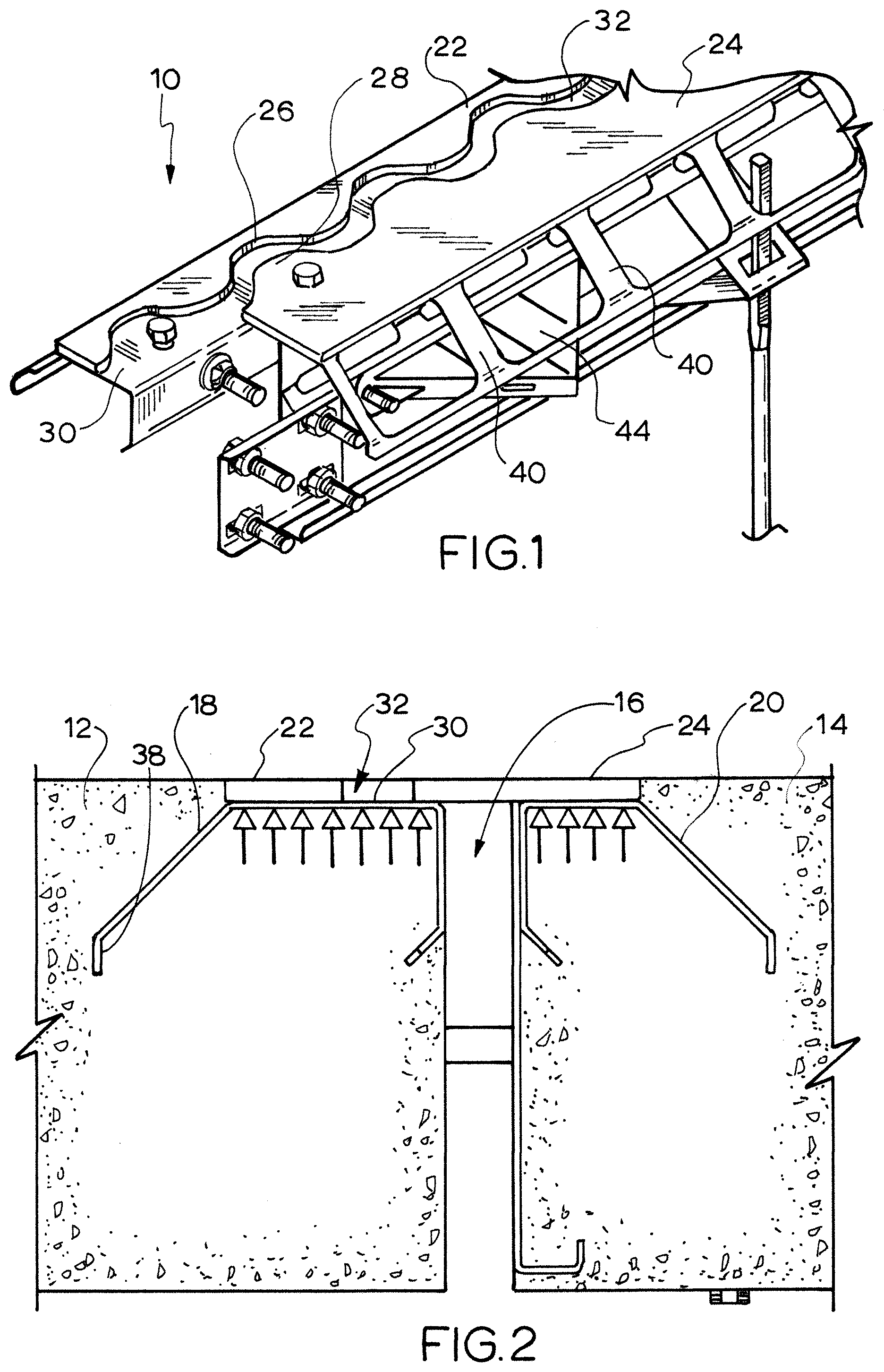 Patent US12492516 Figure 1 – Armoured joint-disruptive folded anchor rail