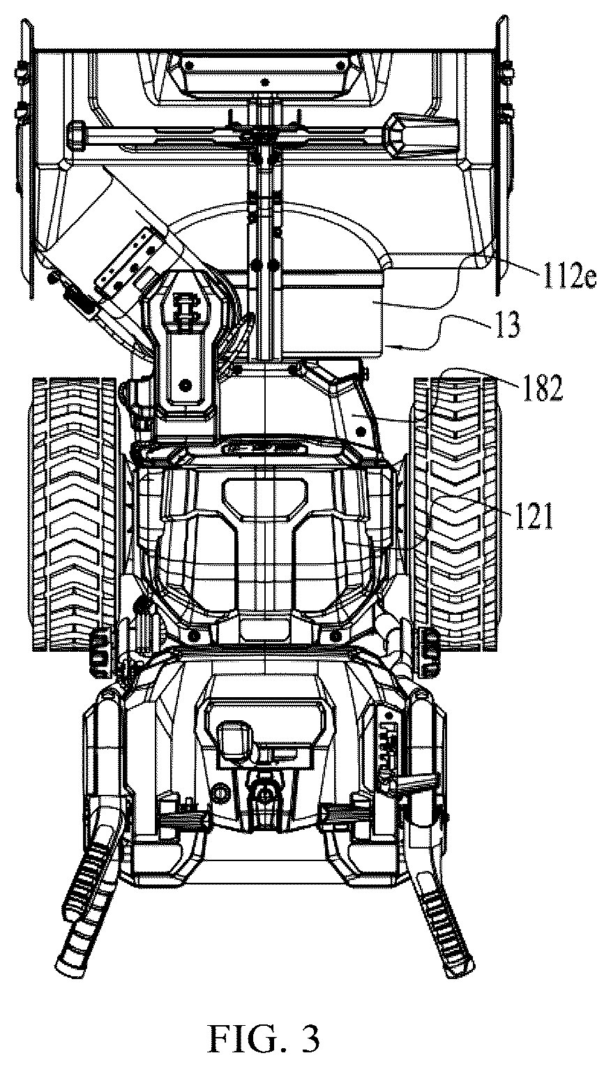 Patent US12492521 Figure 3 – Snow thrower
