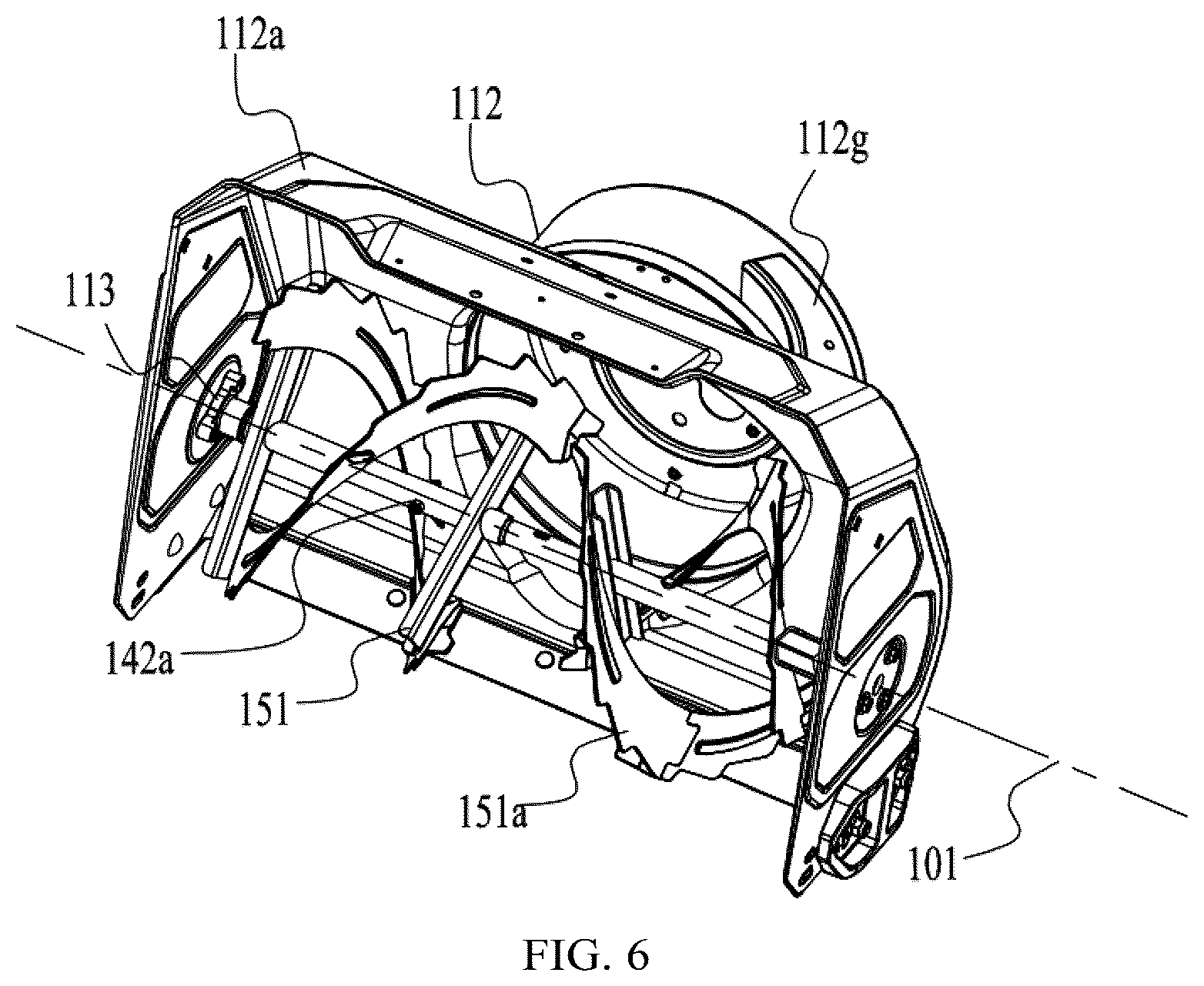 Patent US12492521 Figure 6 – Snow thrower