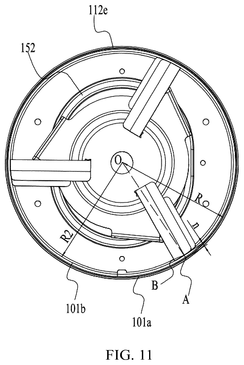 Patent US12492521 Figure 11 – Snow thrower