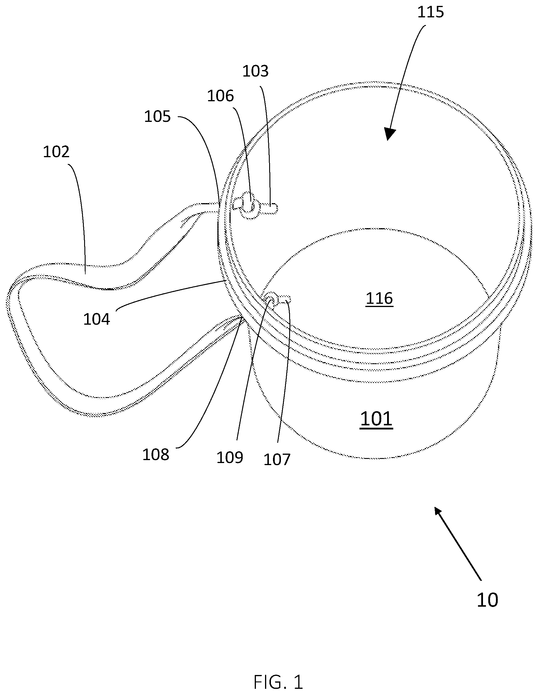 Patent US12492522 Figure 1 – System for applying snow and ice removal and traction-improving products