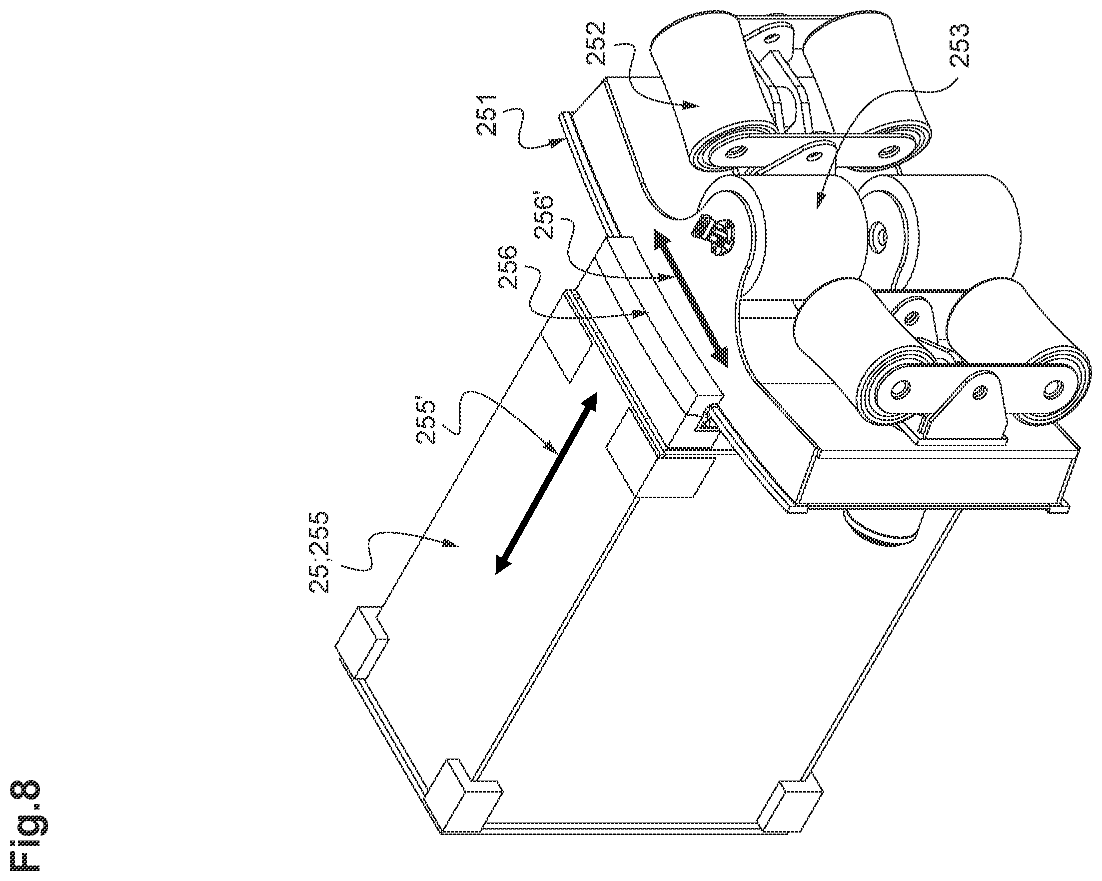 Patent US12492526 Figure 8 – System for temporarily holding, during piling operations, a foundation pile intended to receive the mast of an off-shore wind turbine