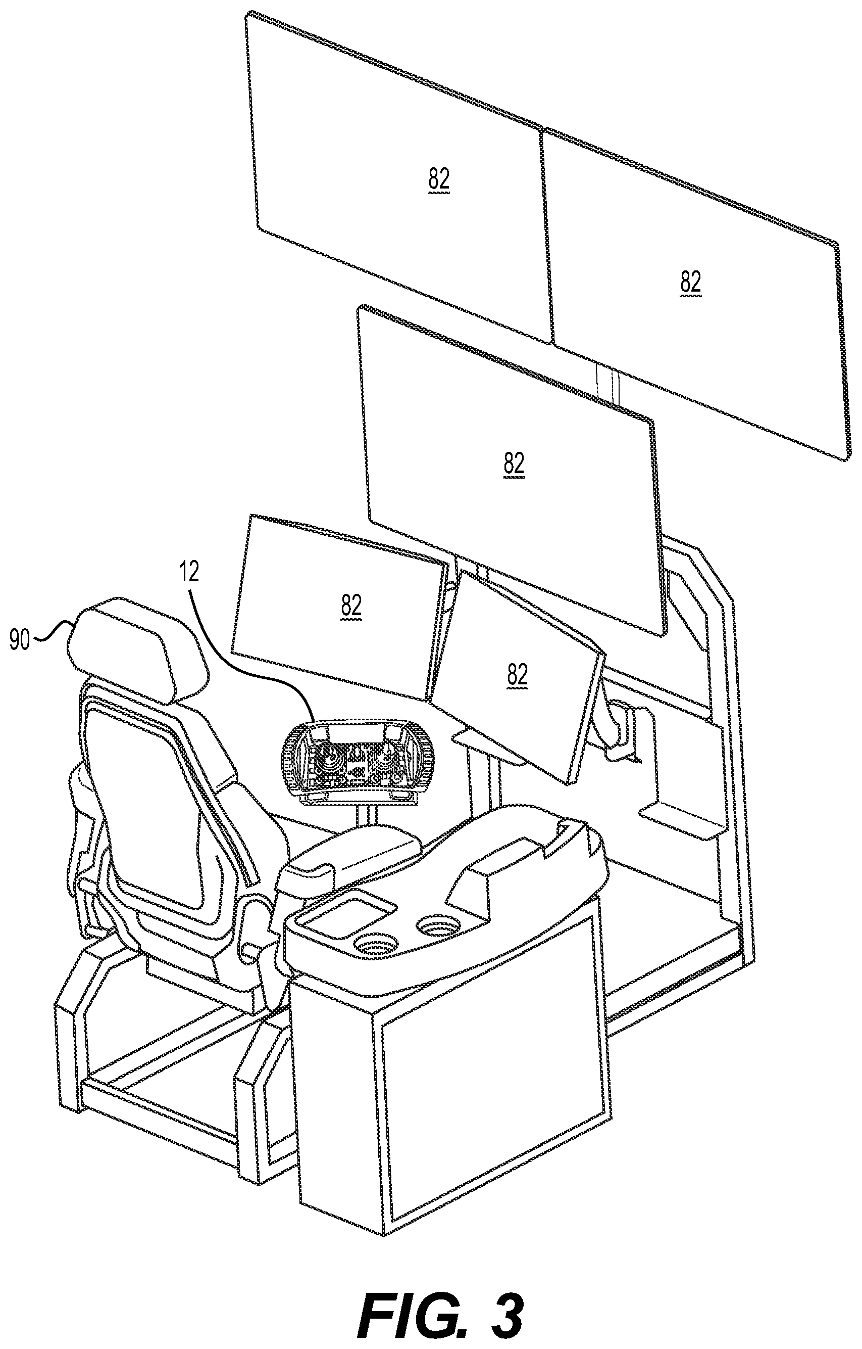 Patent US12492531 Figure 3 – Remote control console for a machine