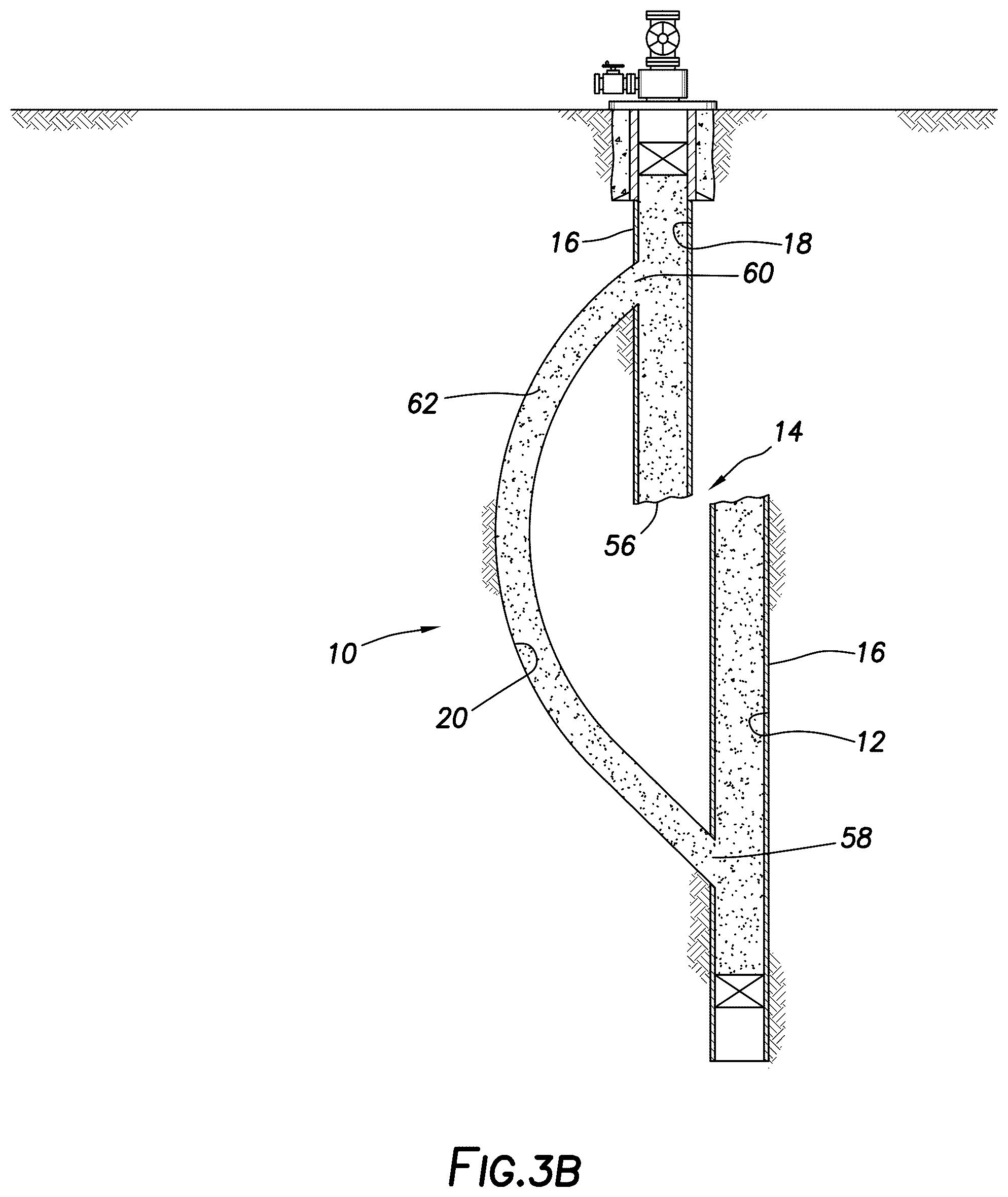Patent US12492534 Figure 4 – Accessing wells below an obstruction or discontinuity