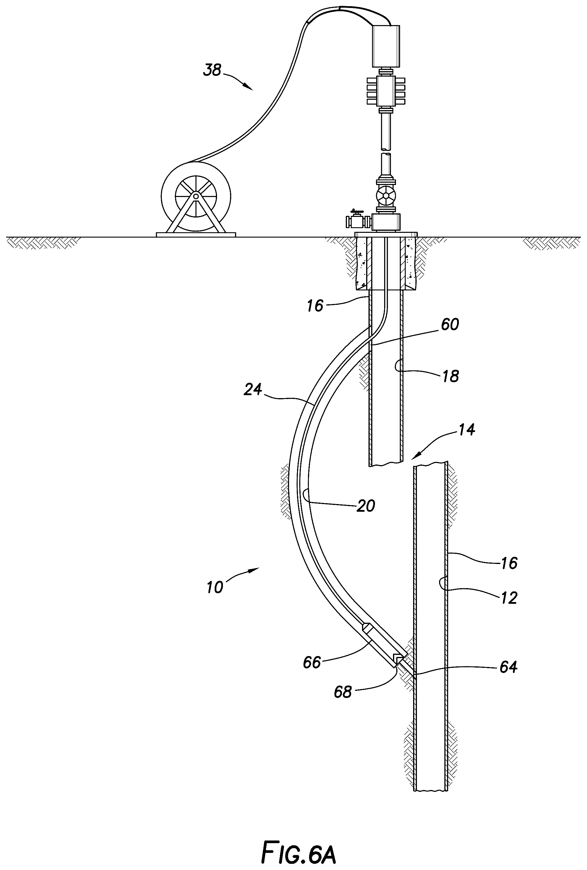 Patent US12492534 Figure 10 – Accessing wells below an obstruction or discontinuity