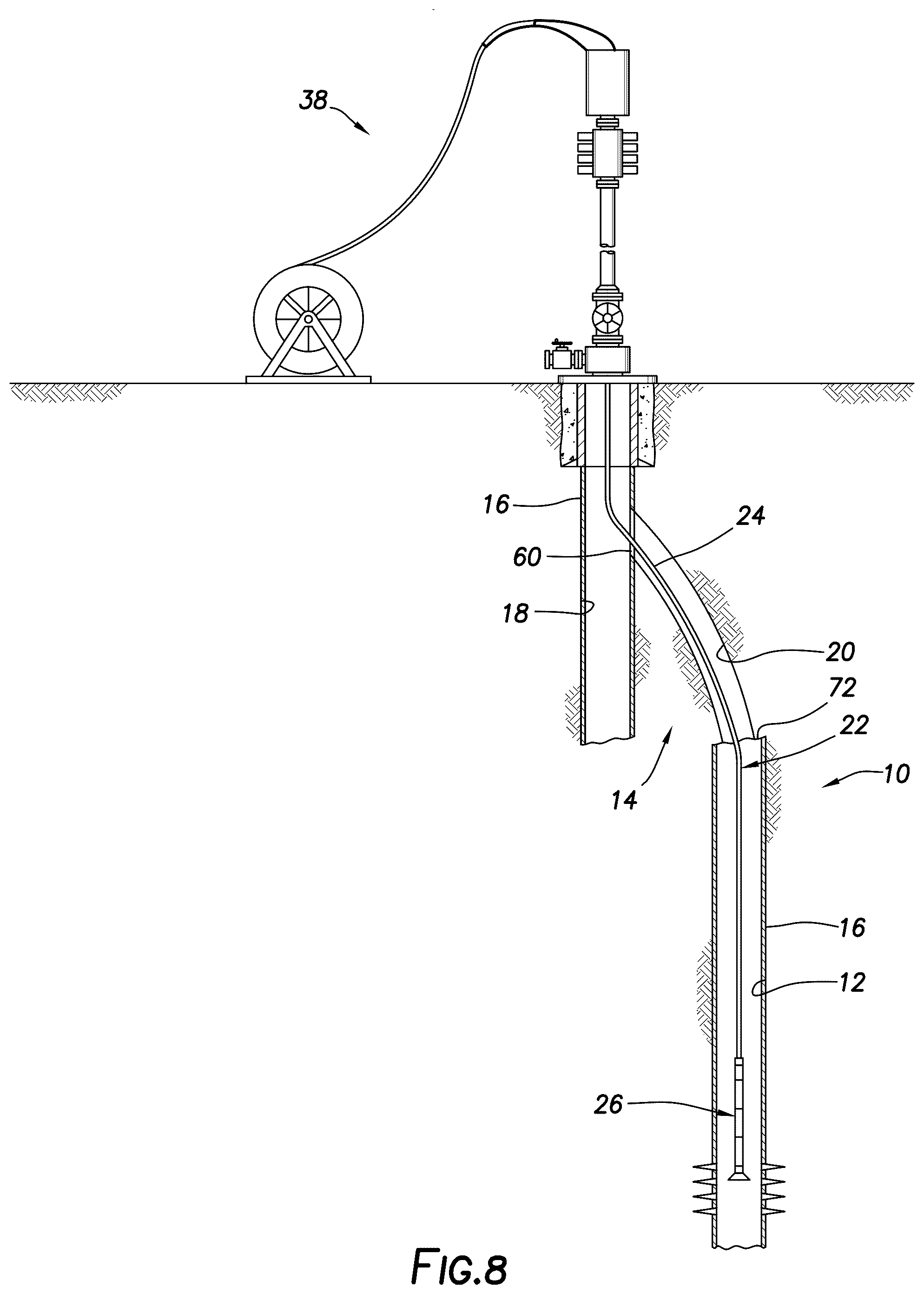 Patent US12492534 Figure 14 – Accessing wells below an obstruction or discontinuity
