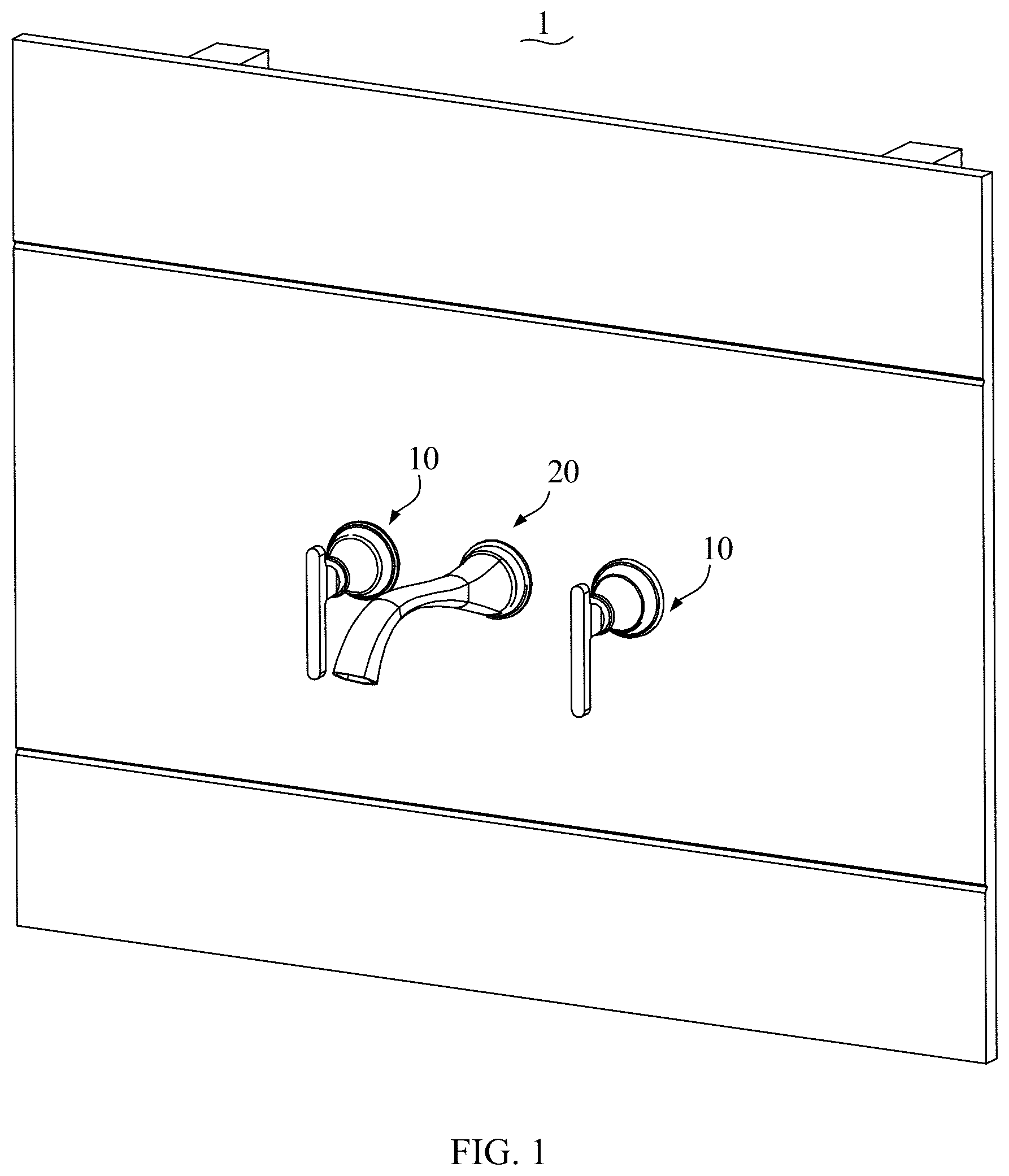 Patent US12492535 Figure 1 – Handle assembly, faucet controller, and faucet