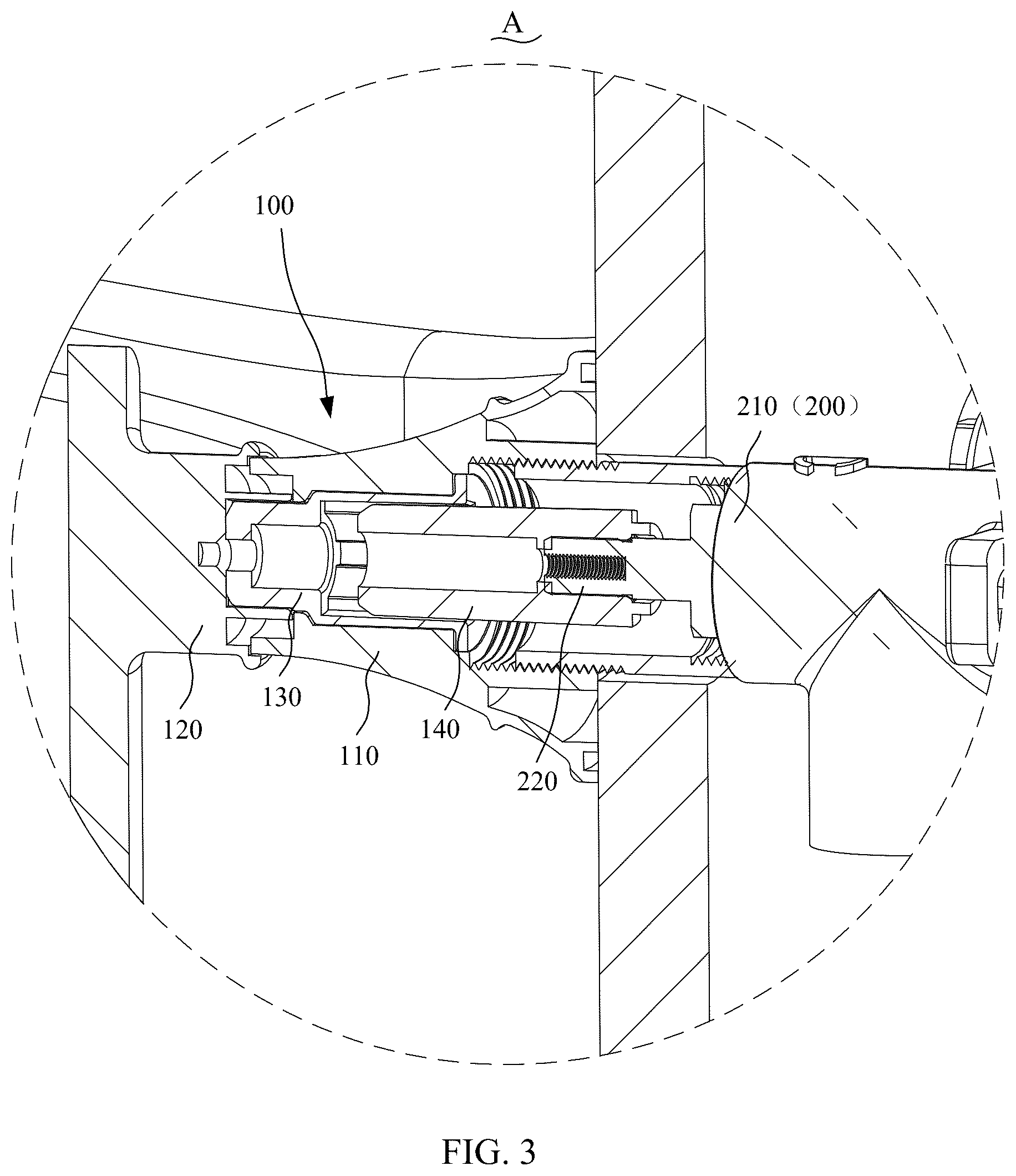 Patent US12492535 Figure 3 – Handle assembly, faucet controller, and faucet