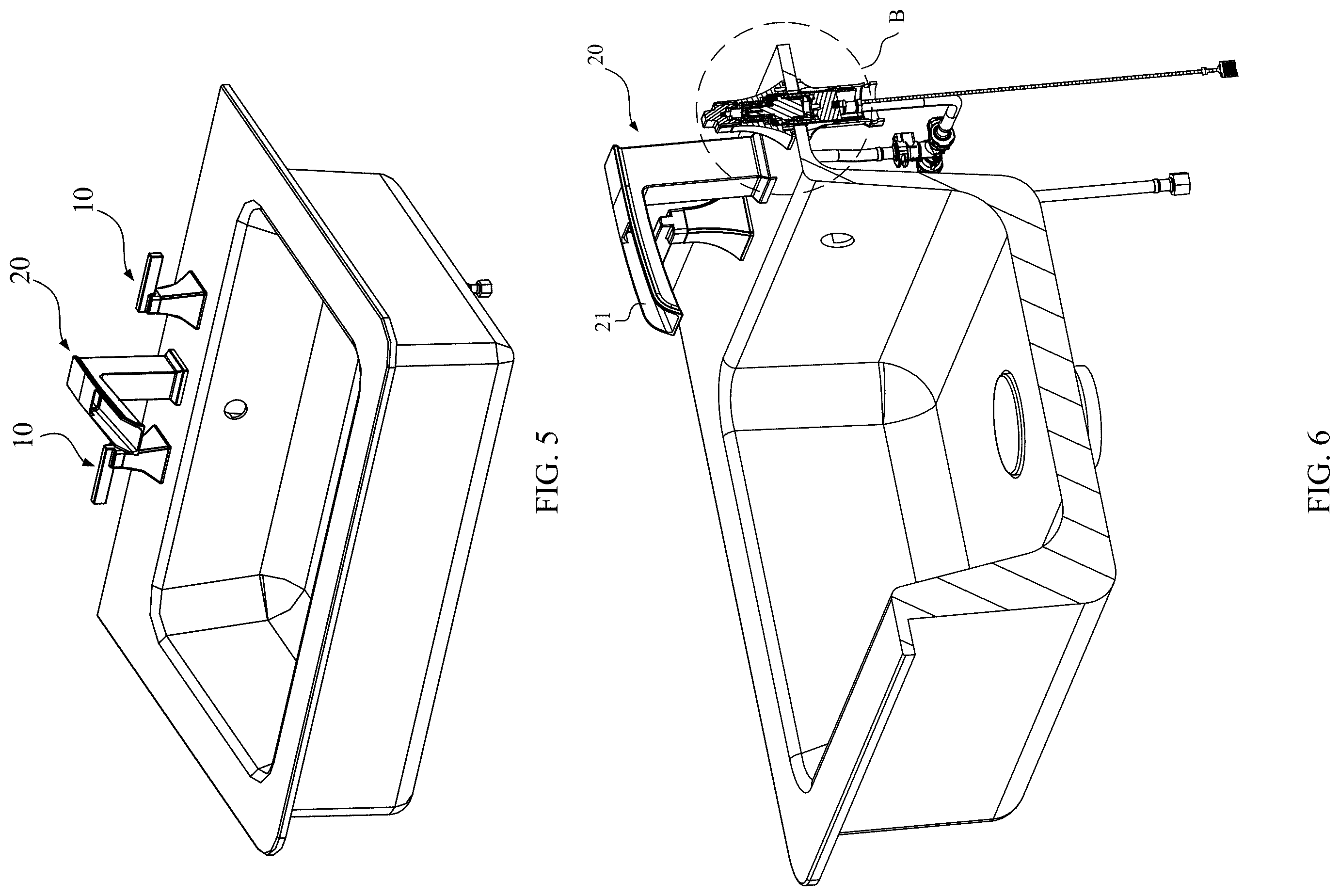 Patent US12492535 Figure 5 – Handle assembly, faucet controller, and faucet