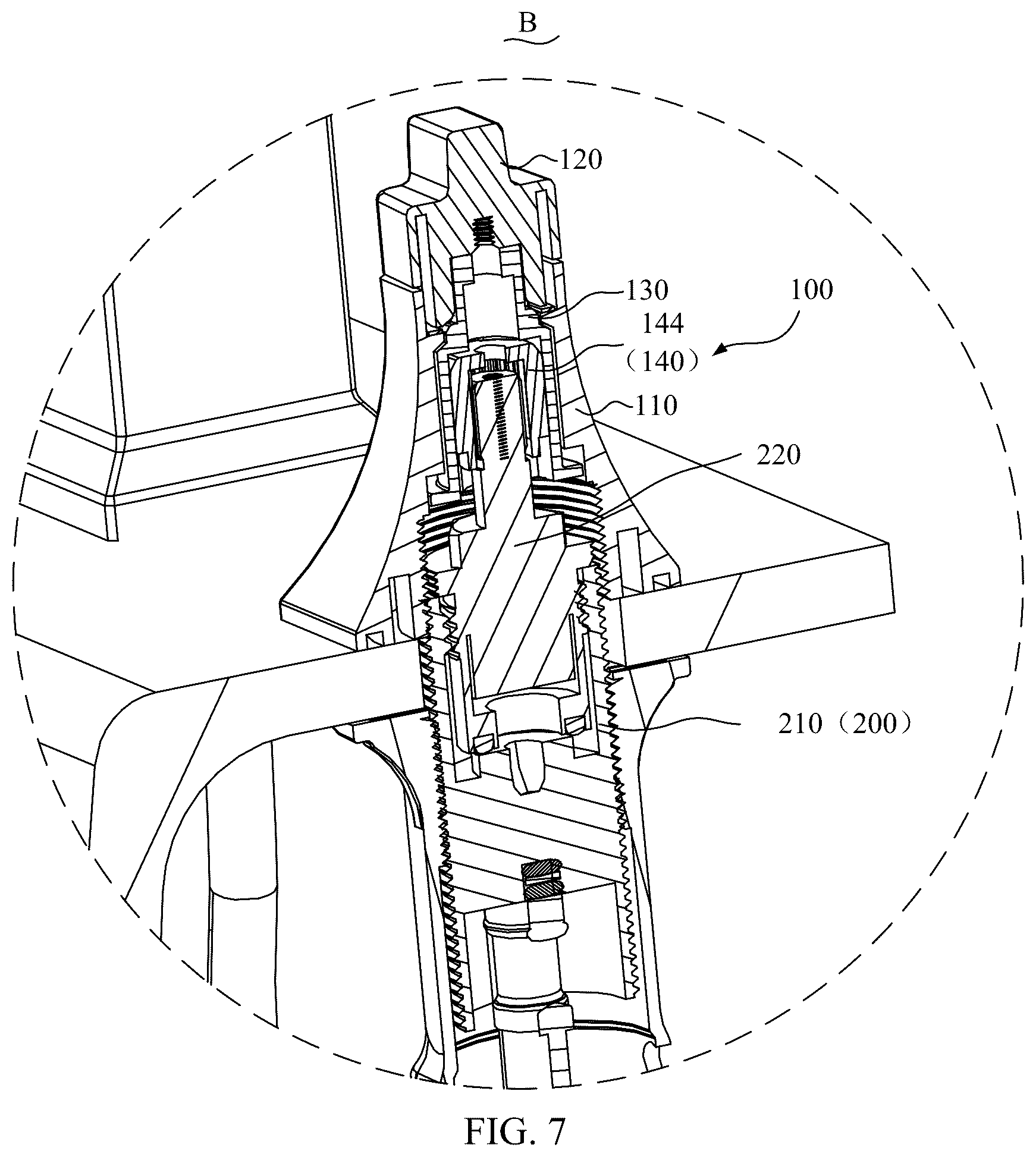 Patent US12492535 Figure 6 – Handle assembly, faucet controller, and faucet