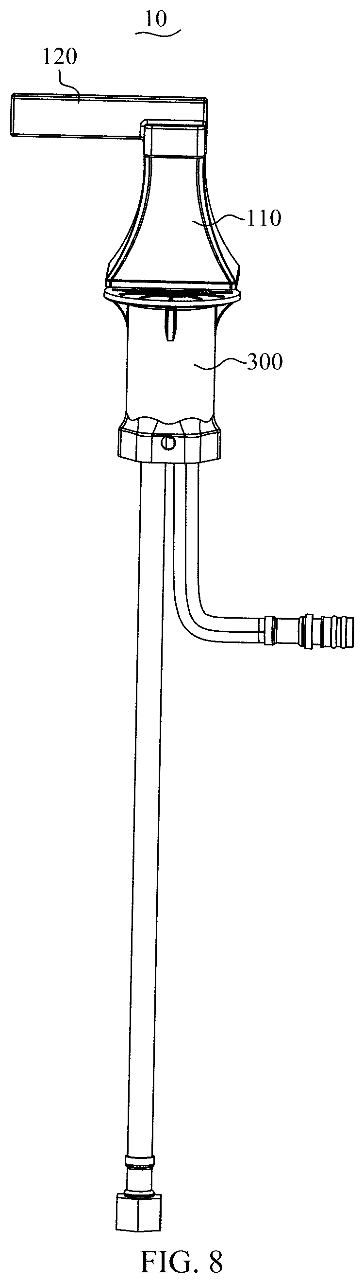 Patent US12492535 Figure 7 – Handle assembly, faucet controller, and faucet