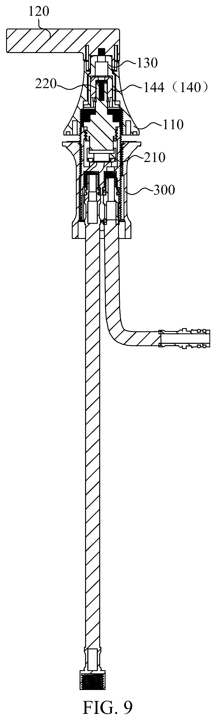 Patent US12492535 Figure 8 – Handle assembly, faucet controller, and faucet