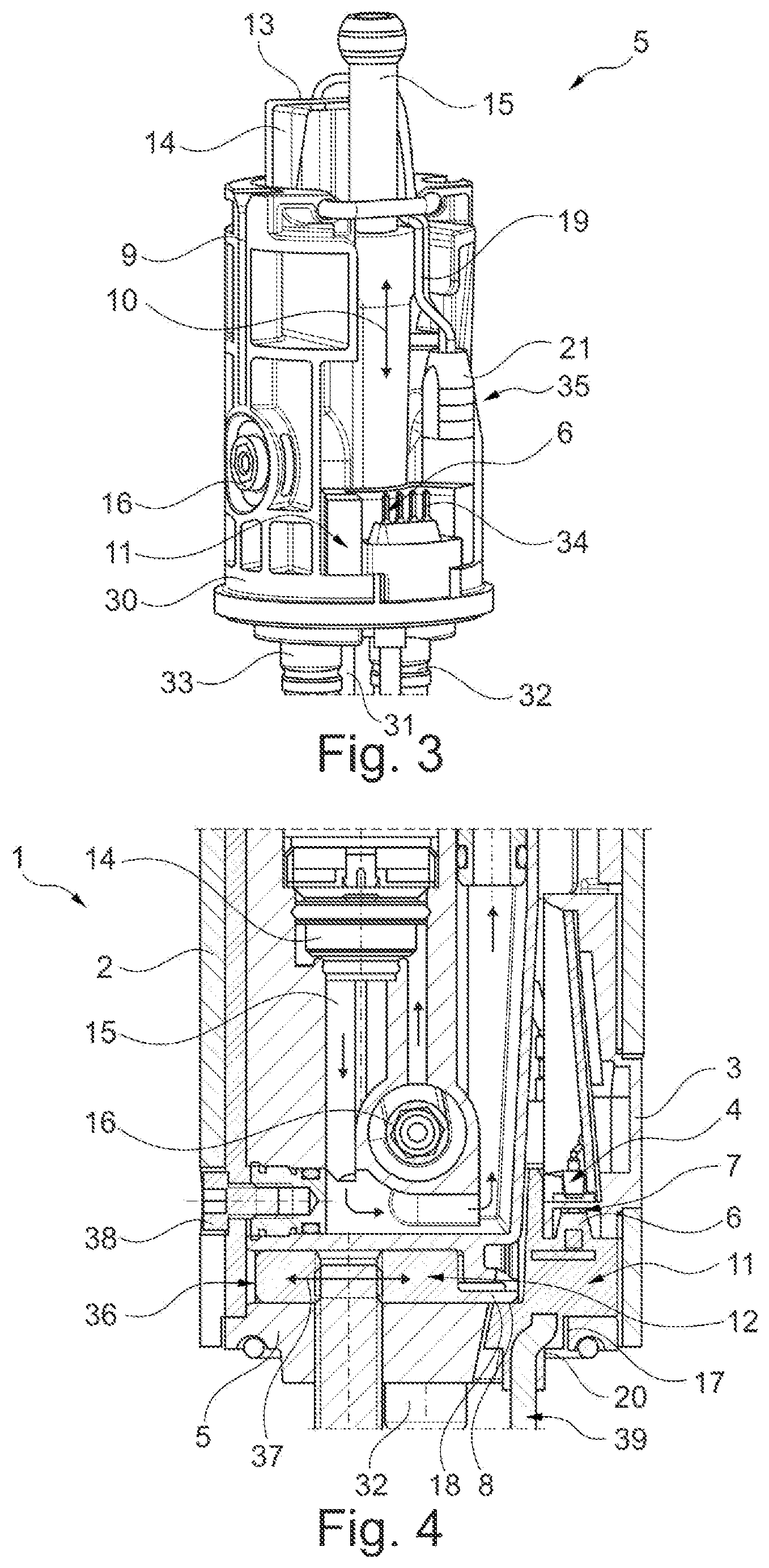 Patent US12492537 Figure 2 – Sanitary fitting comprising a plug unit