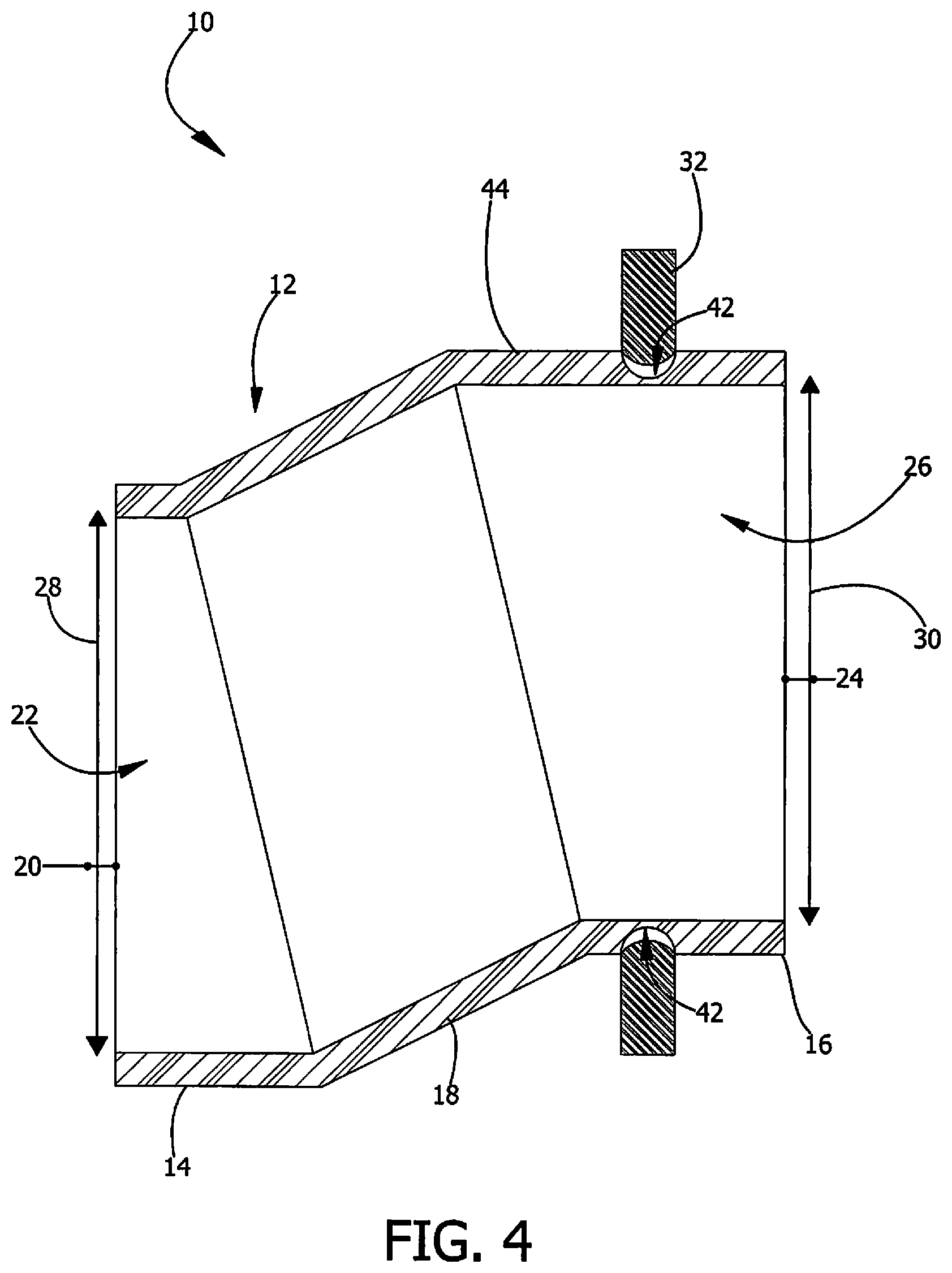 Patent US12492543 Figure 4 – Offset piping device
