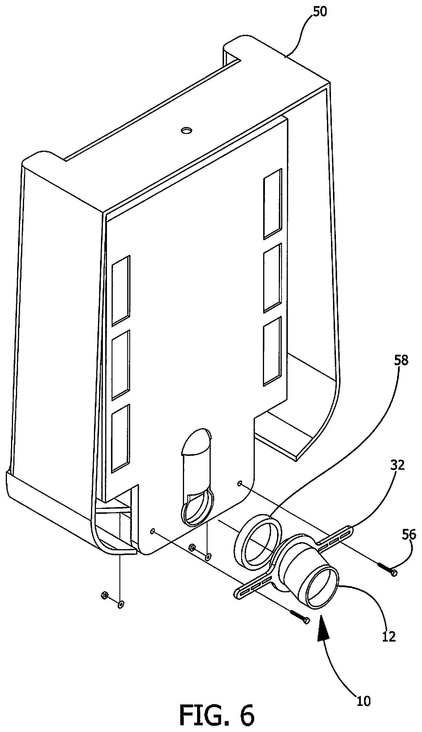 Patent US12492543 Figure 6 – Offset piping device