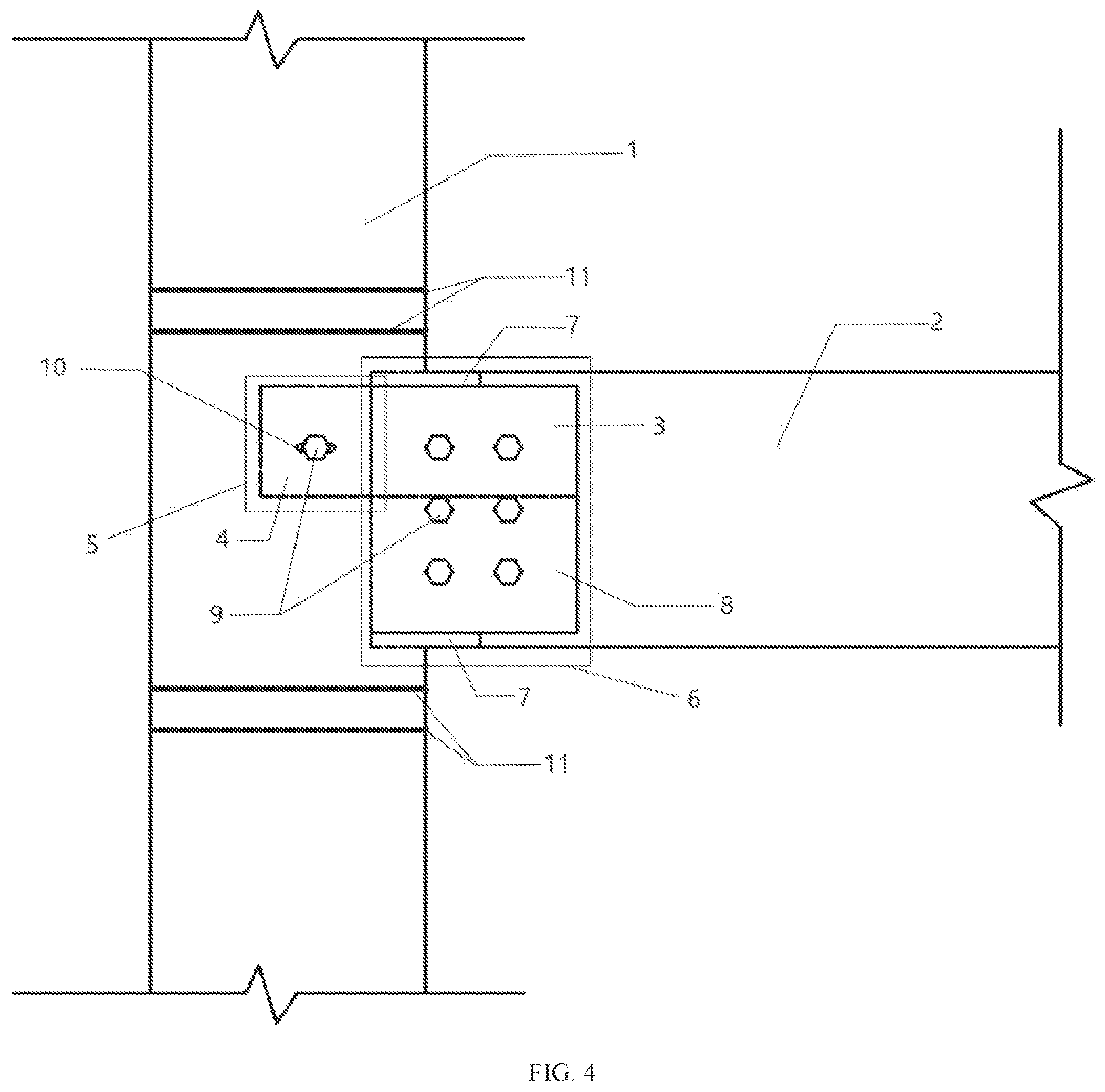 Patent US12492548 Figure 3 – Reconsolidated bamboo beam-column joint connected by subassembly and design method