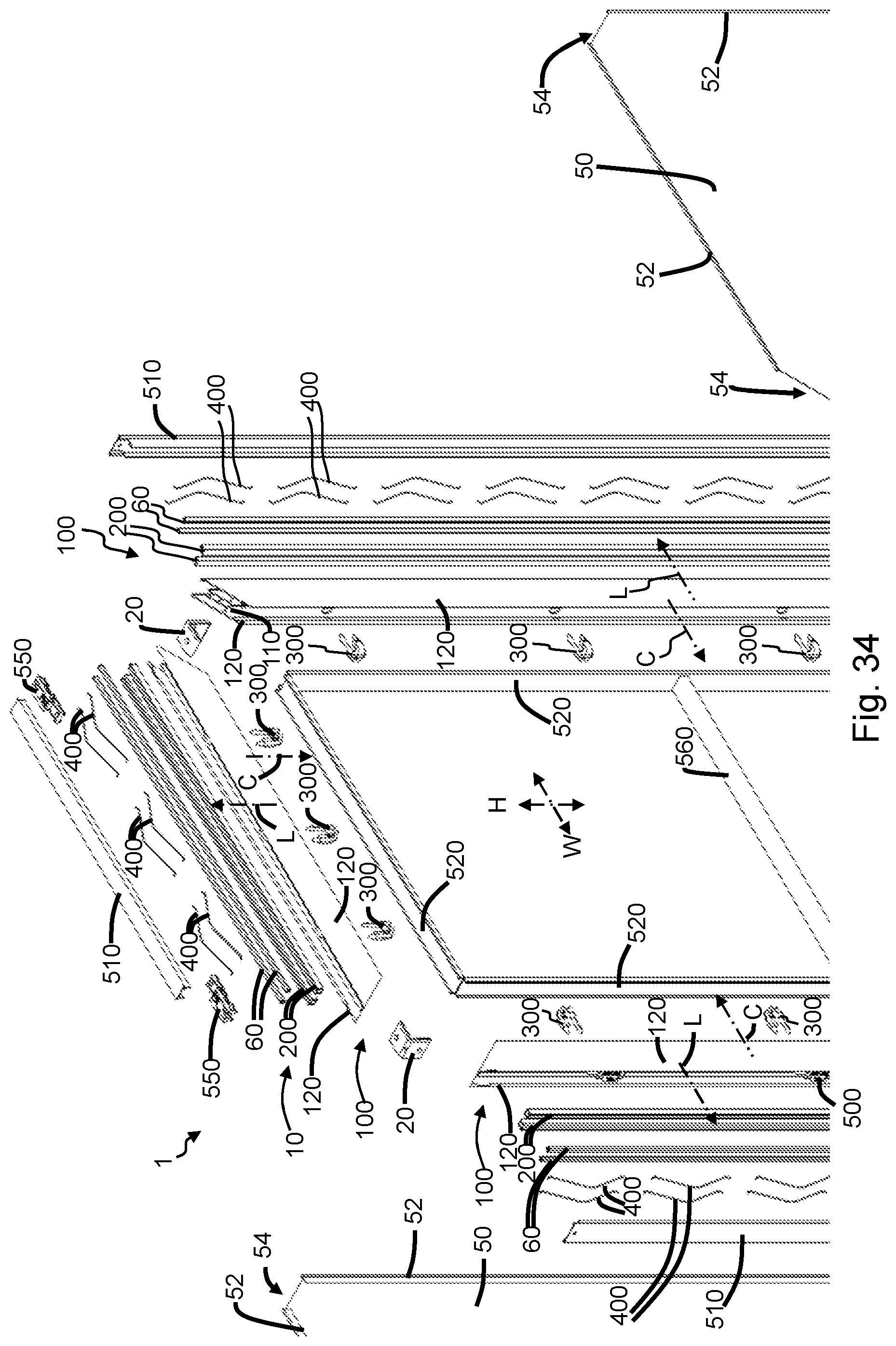 Patent US12492554 Figure 16 – Dynamic canvas tensioning system