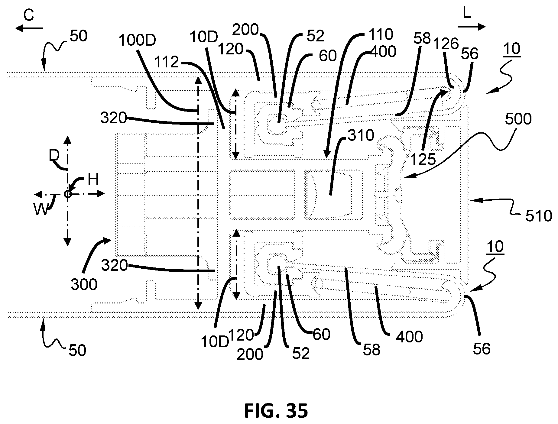 Patent US12492554 Figure 17 – Dynamic canvas tensioning system