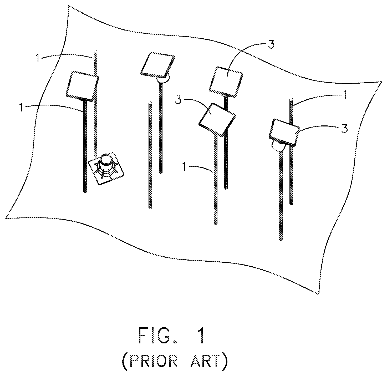 Patent US12492555 Figure 1 – Protective device for protruding objects