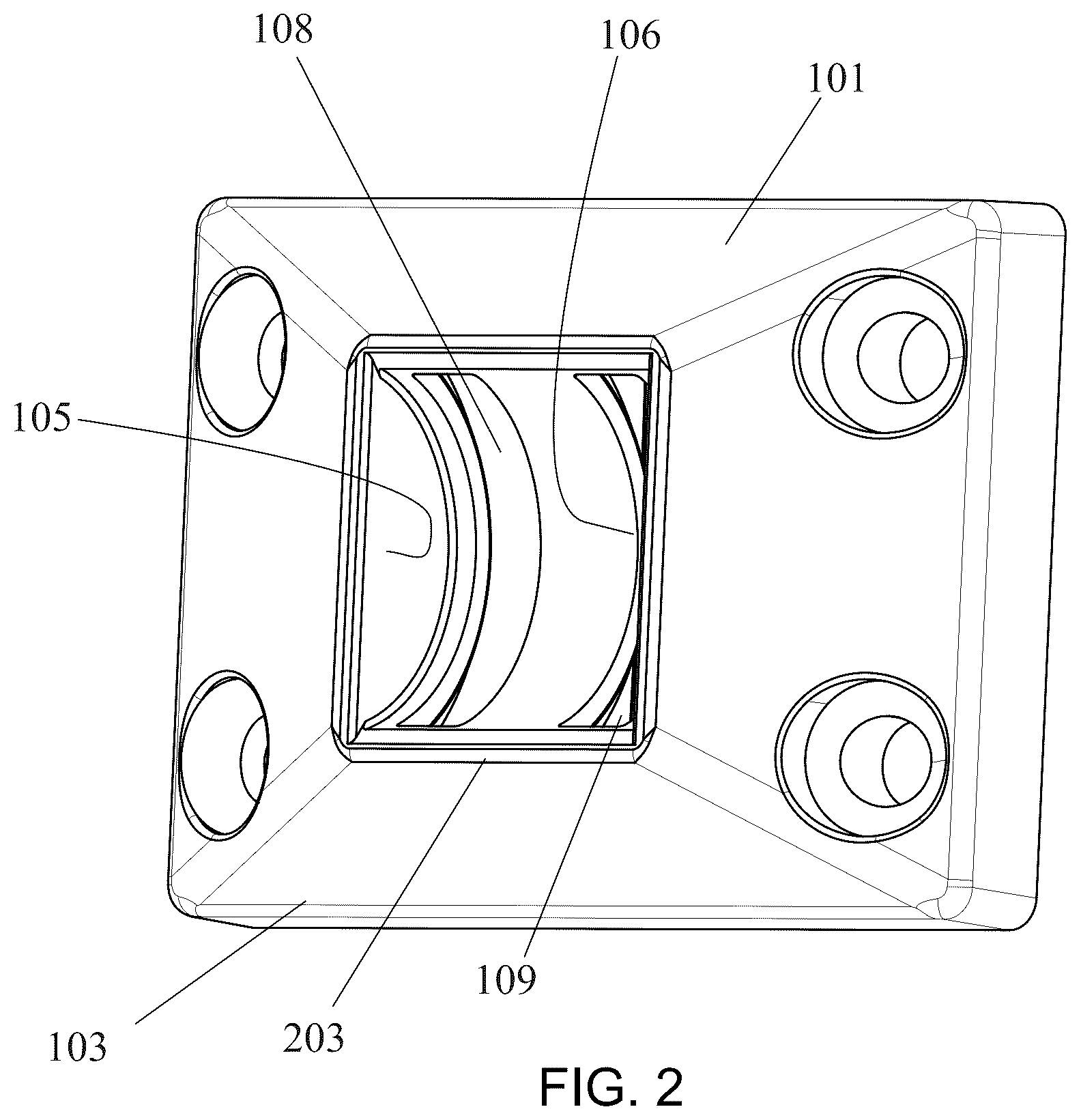 Patent US12492560 Figure 2 – Dual-axis swivel bracket