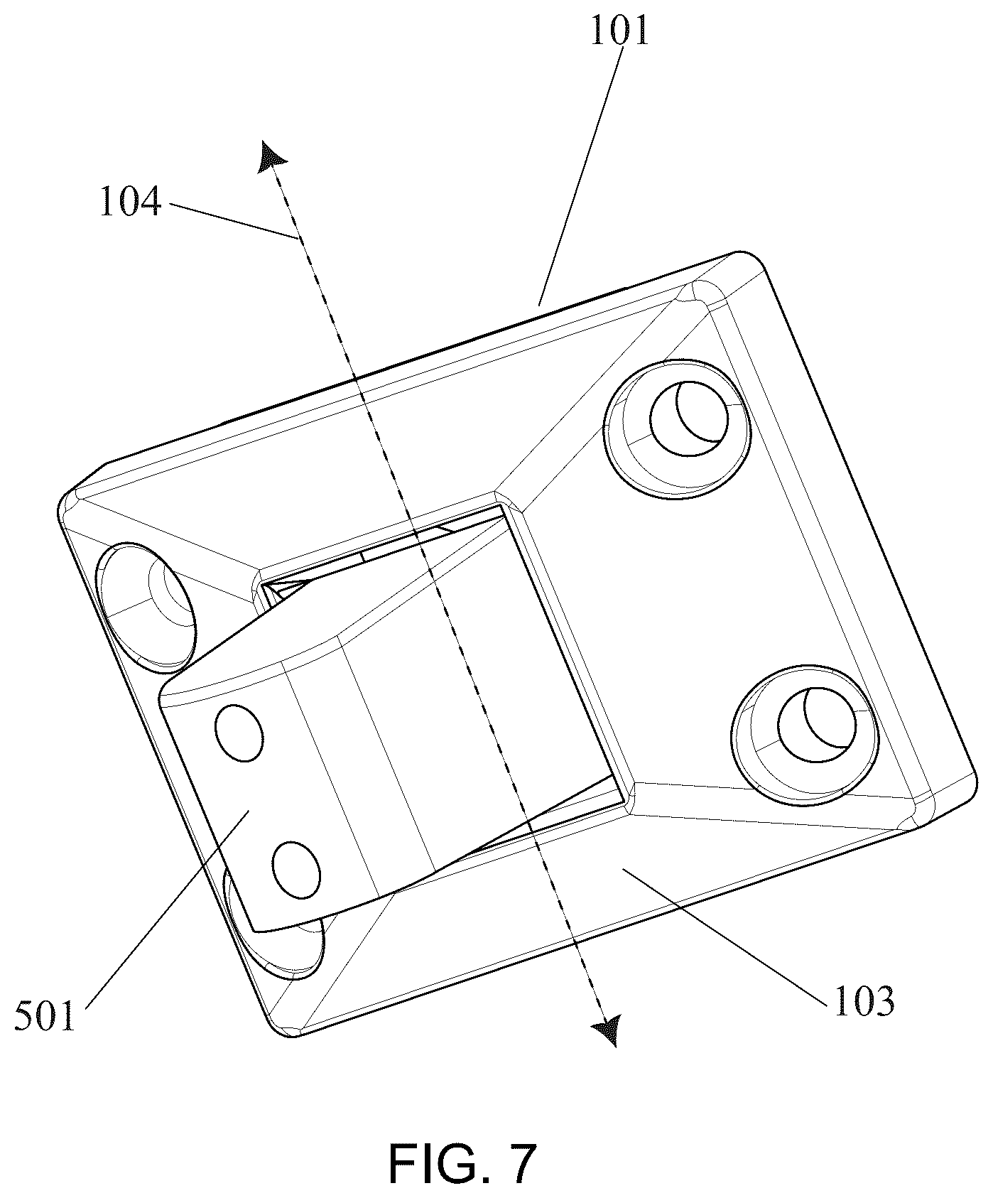 Patent US12492560 Figure 7 – Dual-axis swivel bracket