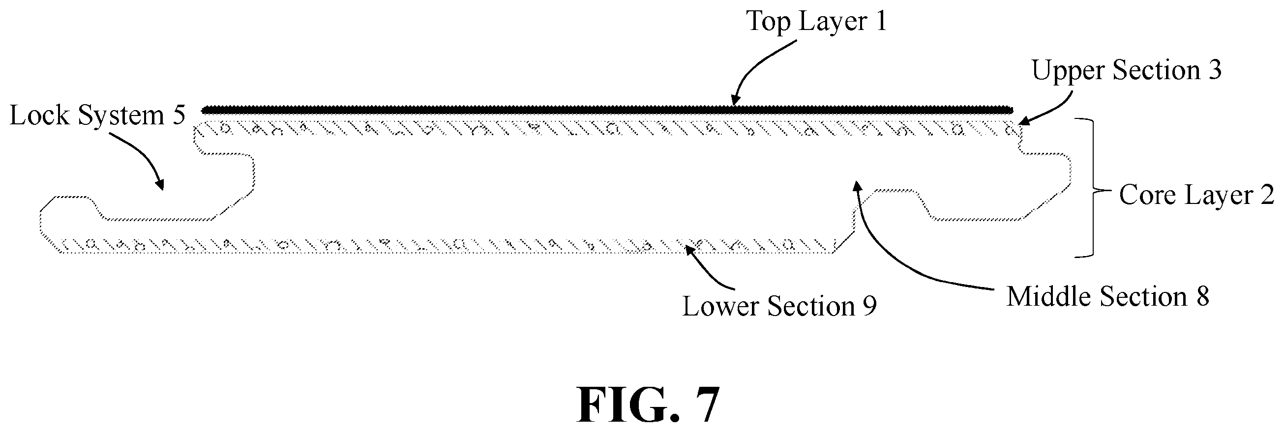 Patent US12492562 Figure 7 – Acoustic decorative article with multilayered porosity base