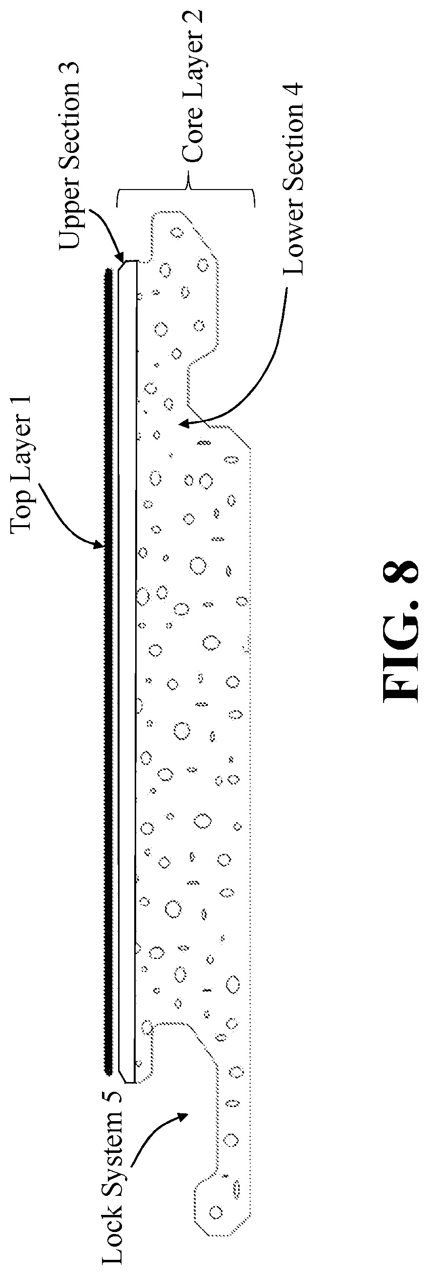 Patent US12492562 Figure 8 – Acoustic decorative article with multilayered porosity base