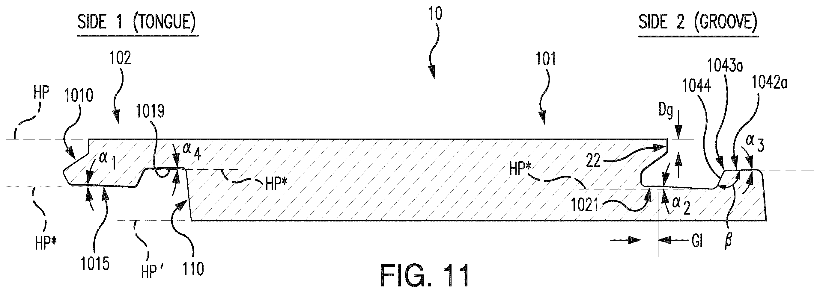 Patent US12492563 Figure 8 – Floor covering with interlocking design