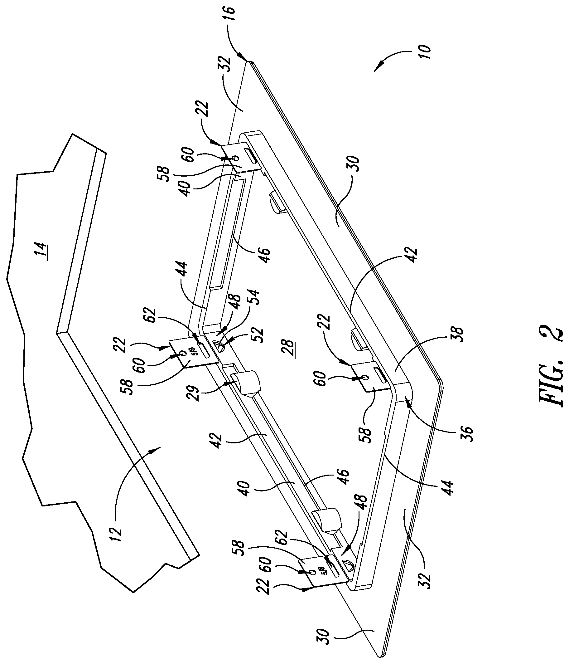 Patent US12492564 Figure 2 – Access panel with mounting tabs