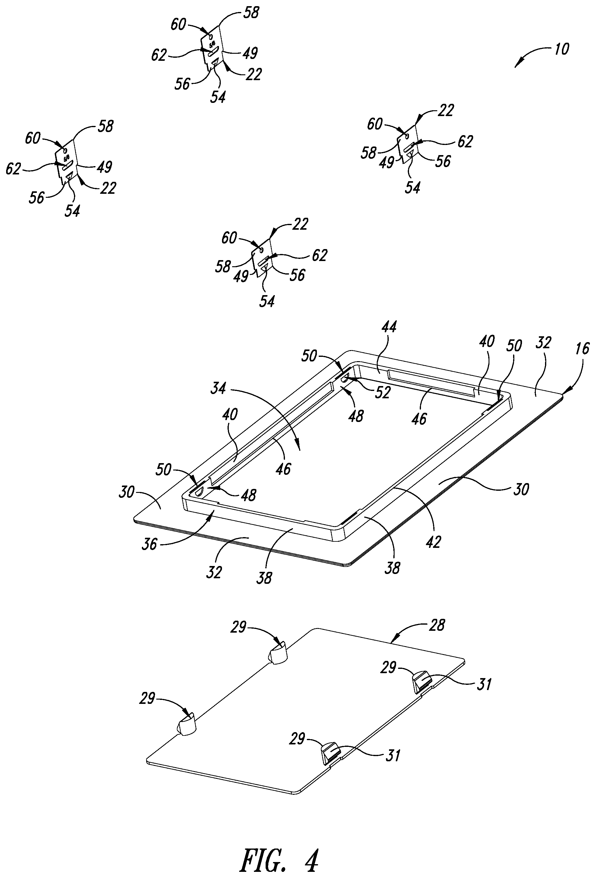 Patent US12492564 Figure 4 – Access panel with mounting tabs