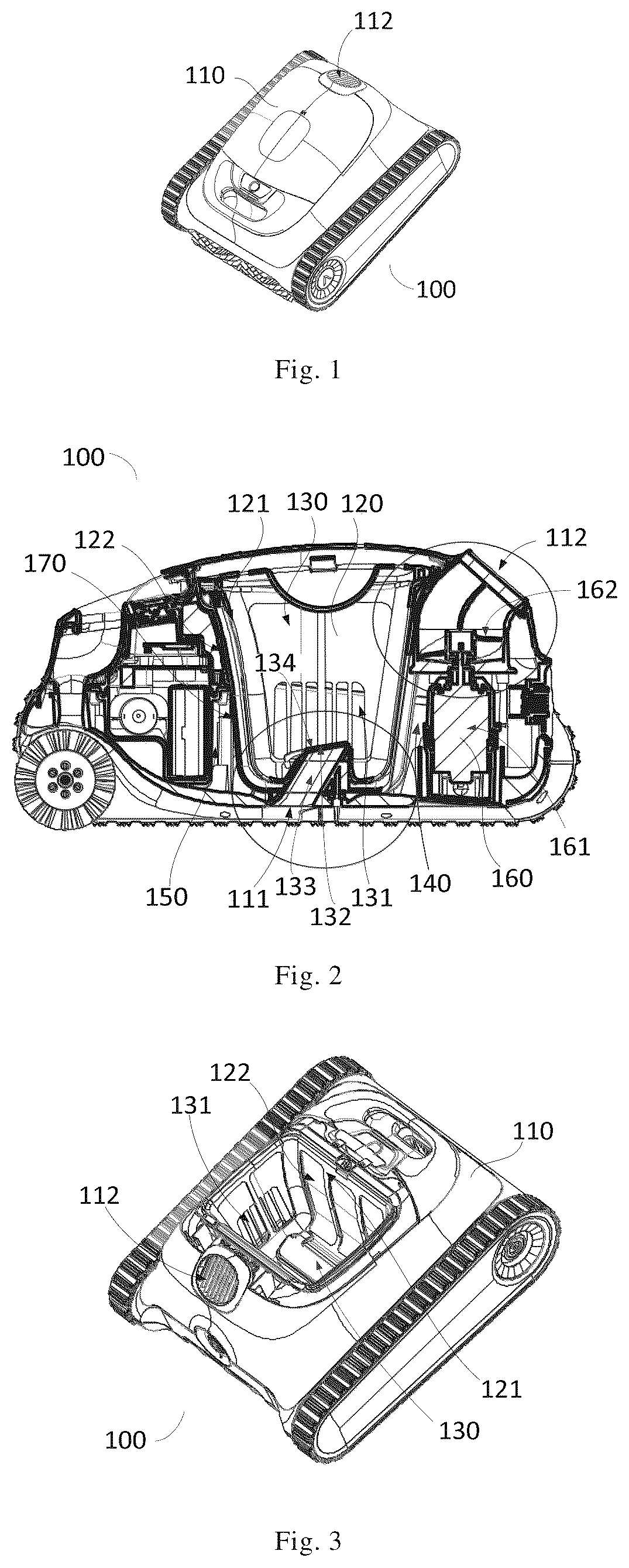 Patent US12492568 Figure 1 – Automatic pool cleaning apparatus
