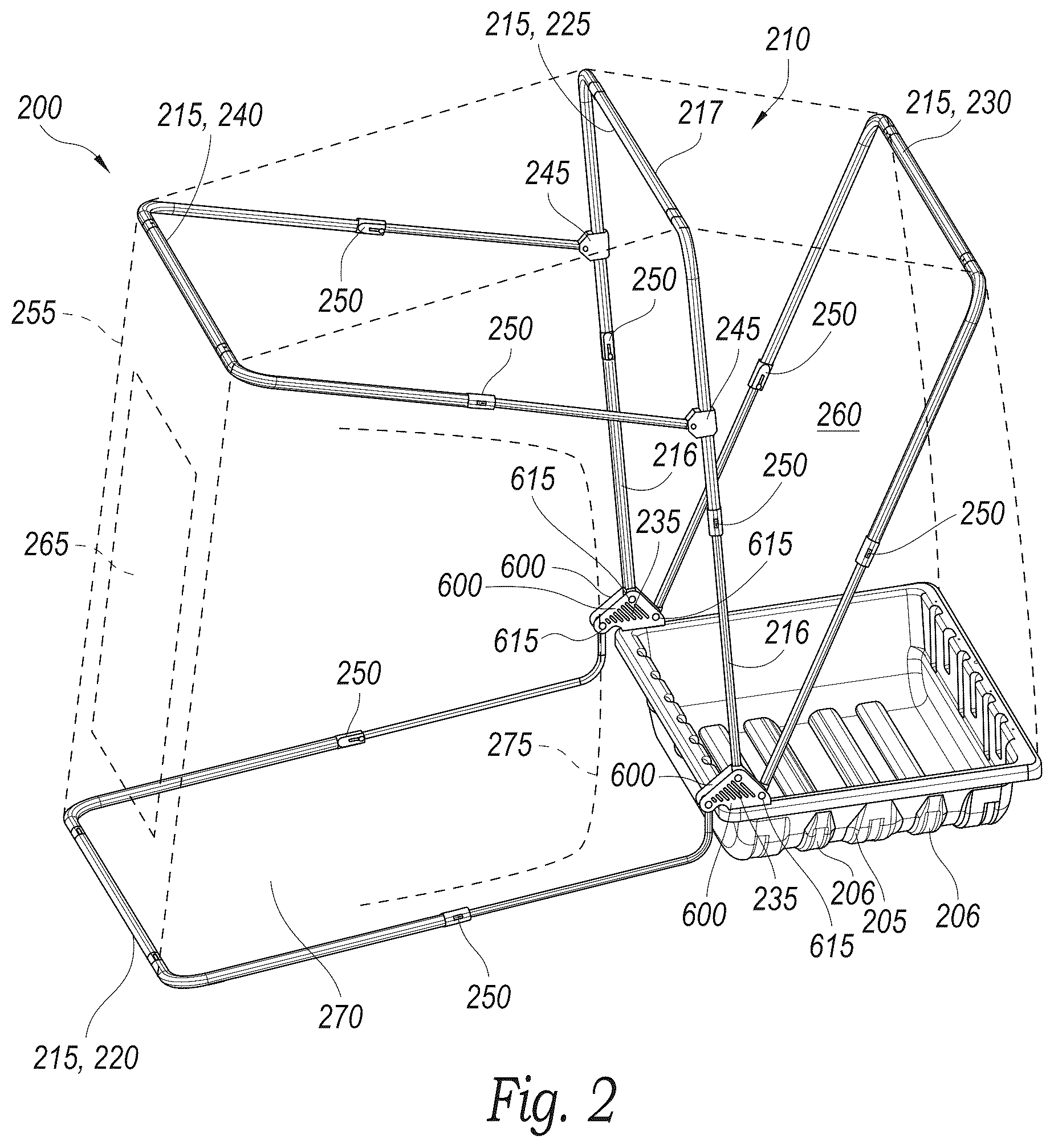 Patent US12492571 Figure 2 – Portable shelters