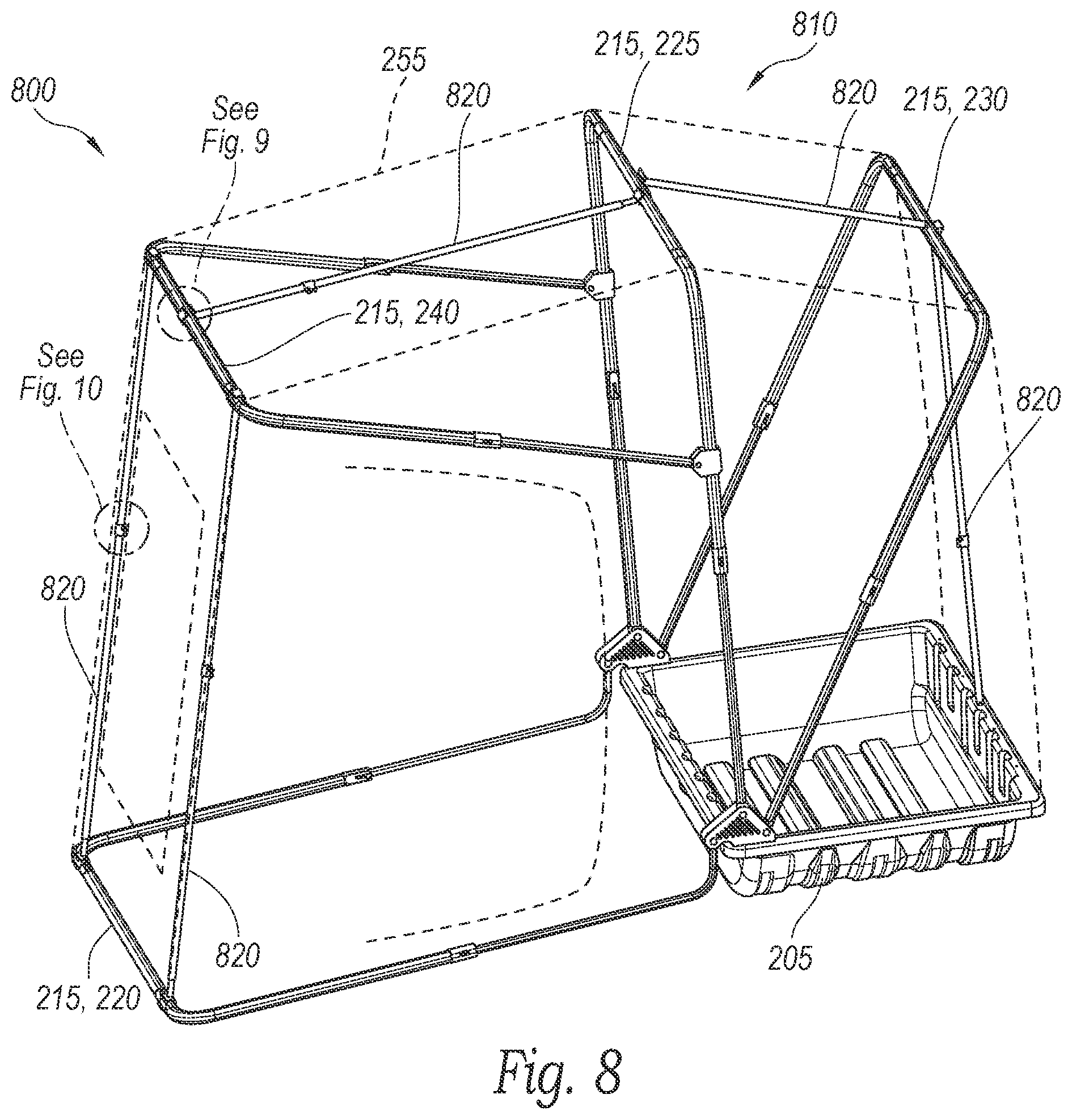 Patent US12492571 Figure 9 – Portable shelters