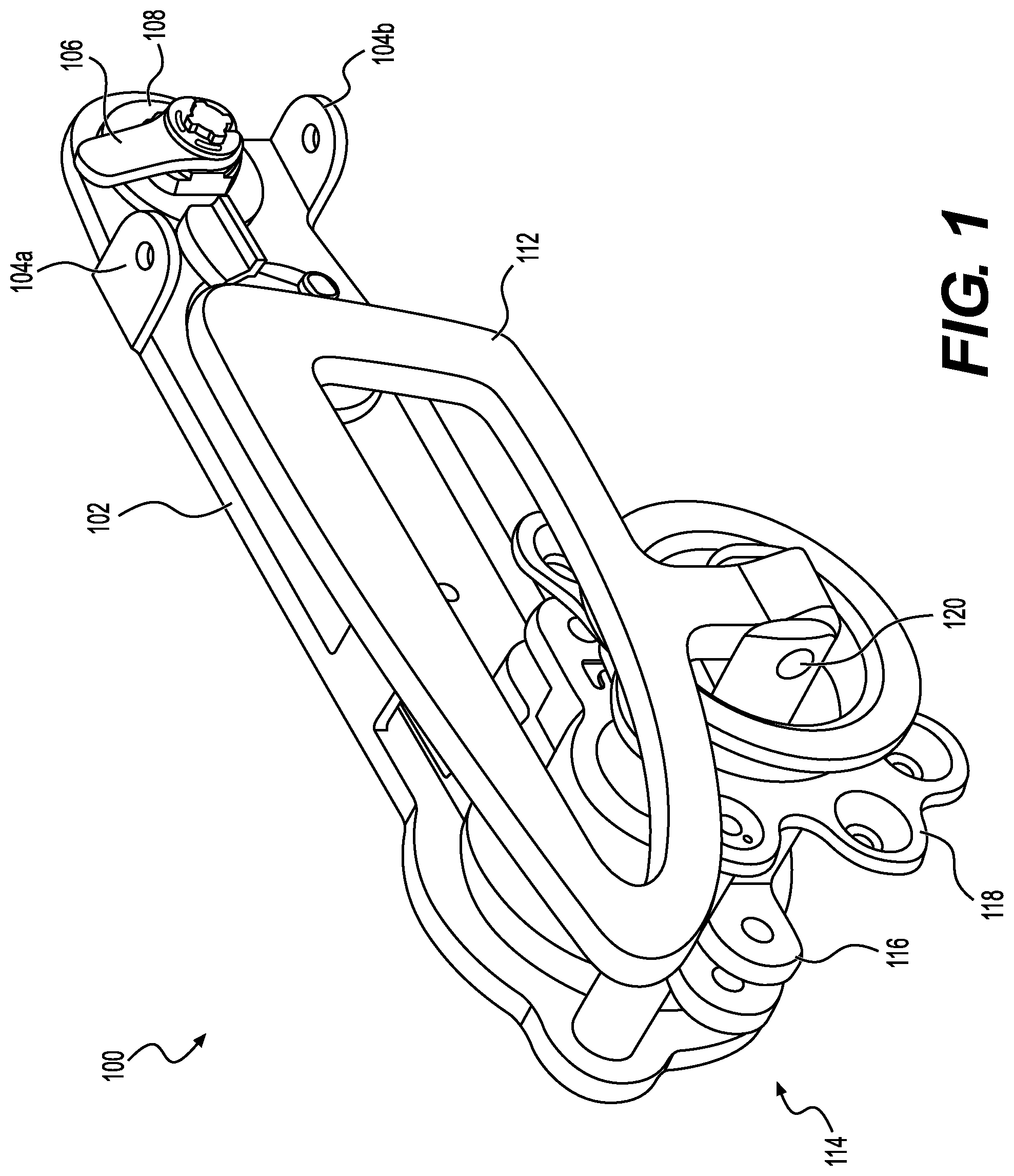 Patent US12492575 Figure 1 – Locking system for an aircraft door