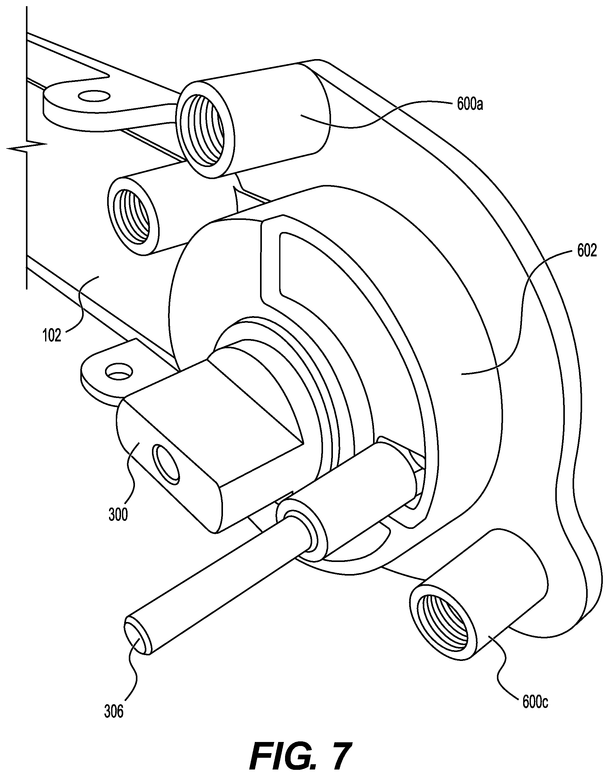 Patent US12492575 Figure 7 – Locking system for an aircraft door