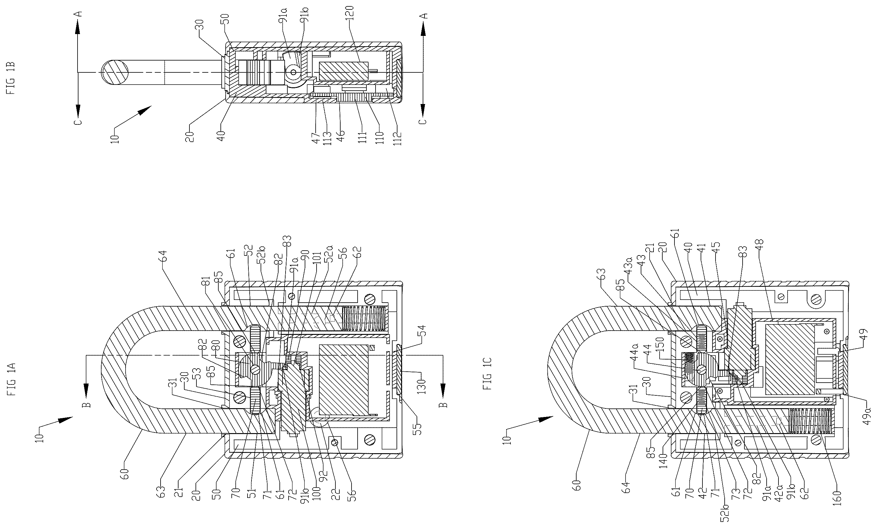 Patent US12492579 Figure 1 – Padlock with biometric opening means