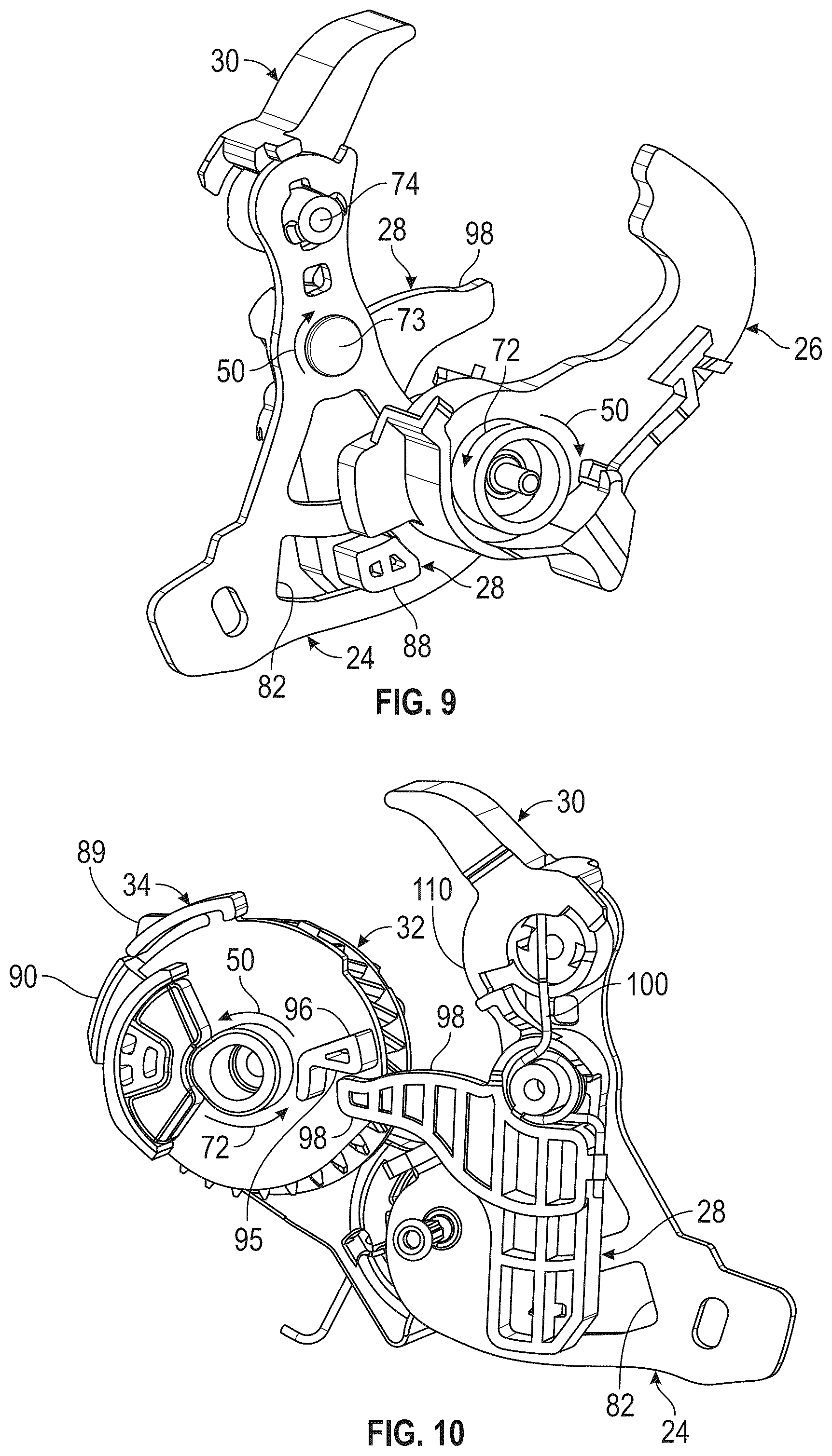 Patent US12492581 Figure 6 – Two-pull, automatic reset, latch system
