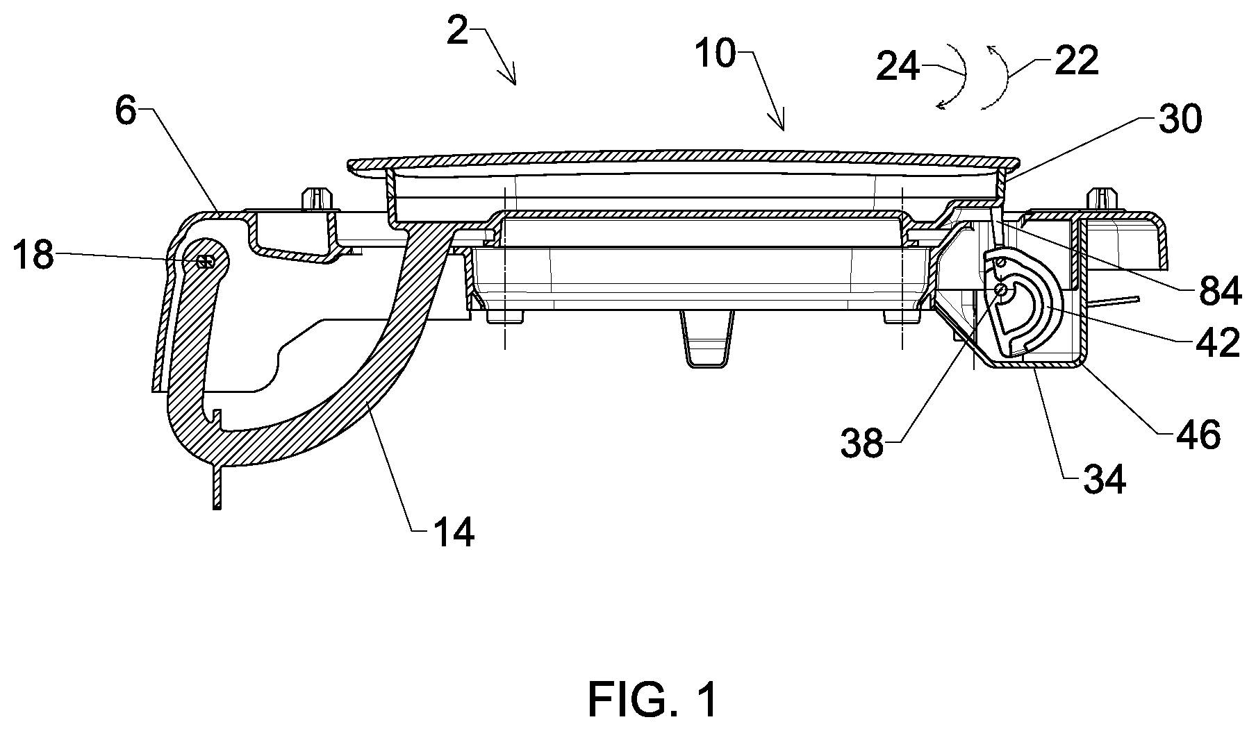 Patent US12492582 Figure 1 – Opening and closing device for a motor vehicle