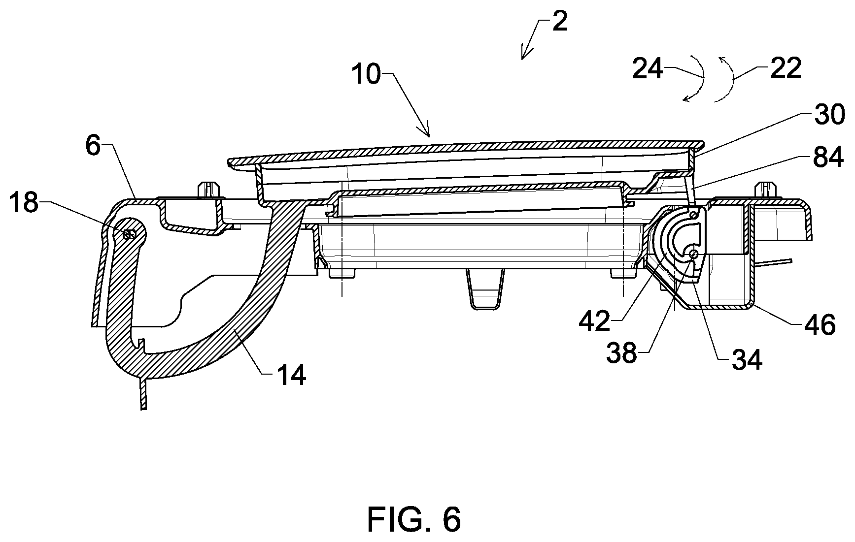 Patent US12492582 Figure 6 – Opening and closing device for a motor vehicle