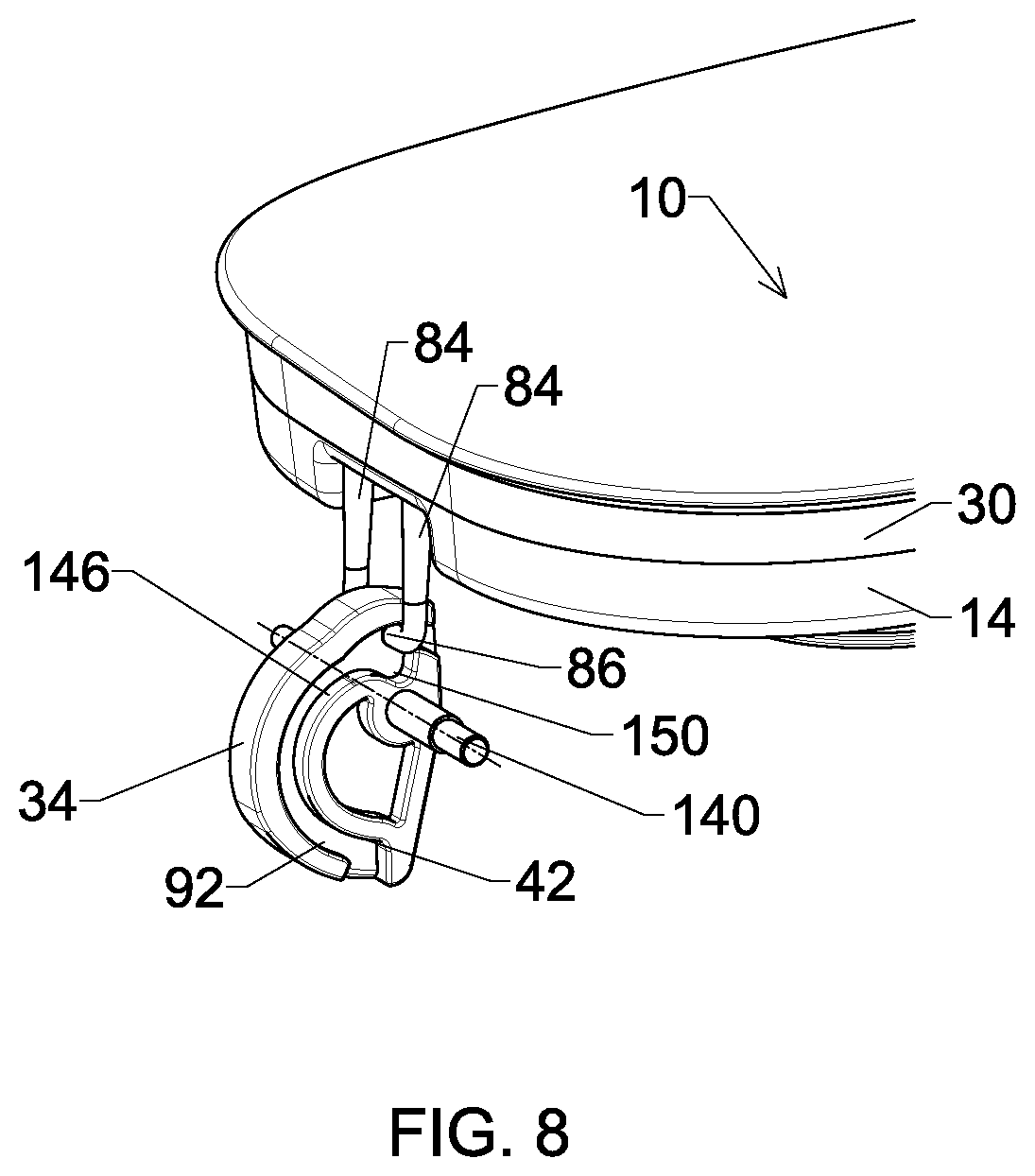 Patent US12492582 Figure 8 – Opening and closing device for a motor vehicle