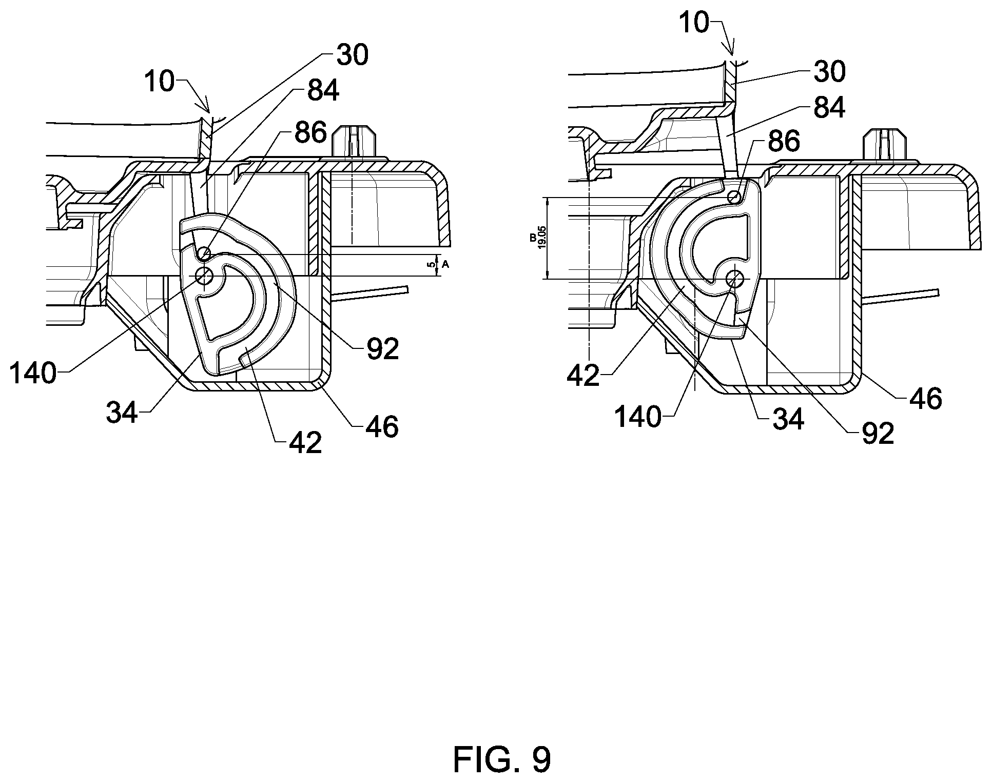 Patent US12492582 Figure 9 – Opening and closing device for a motor vehicle