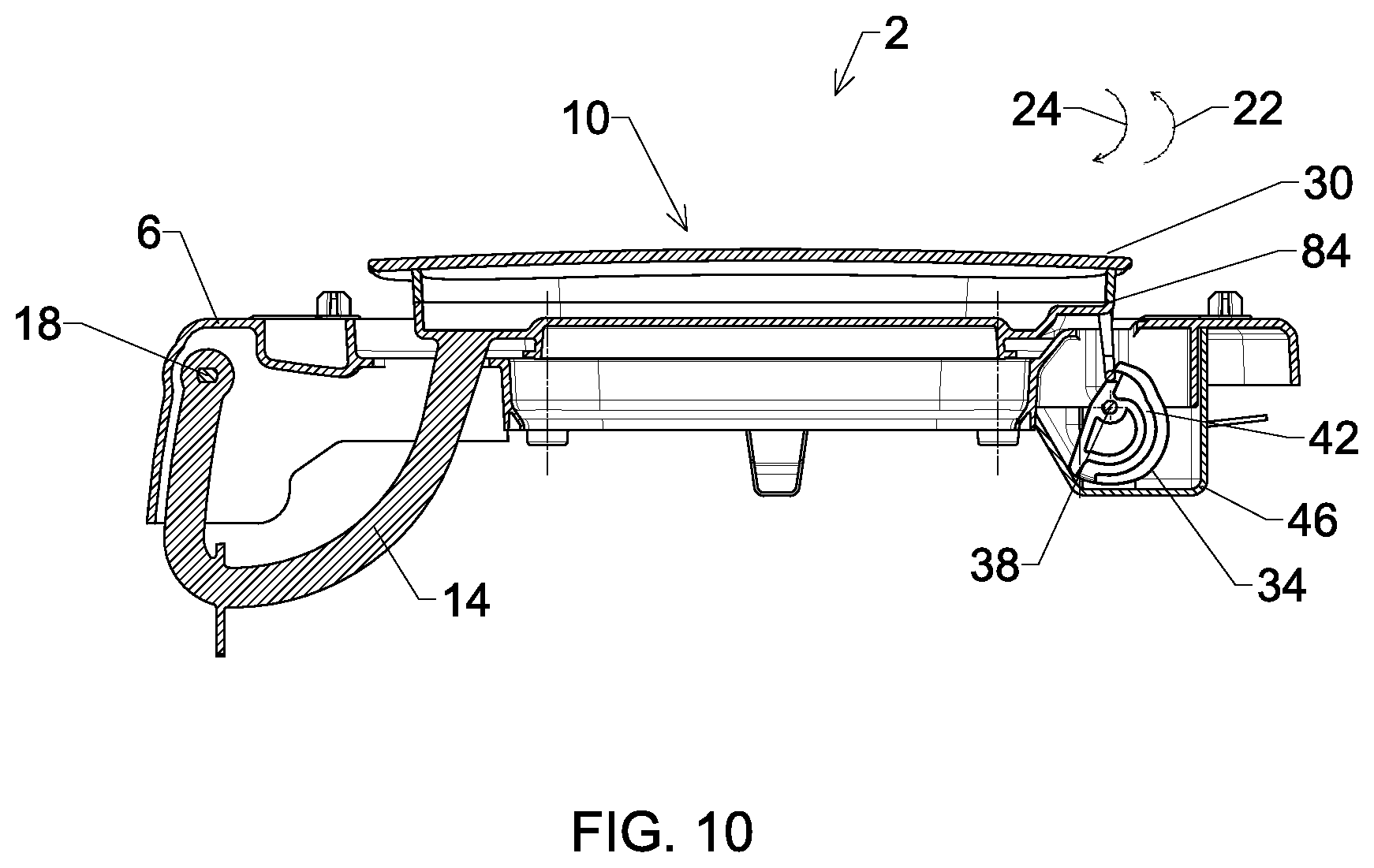 Patent US12492582 Figure 10 – Opening and closing device for a motor vehicle