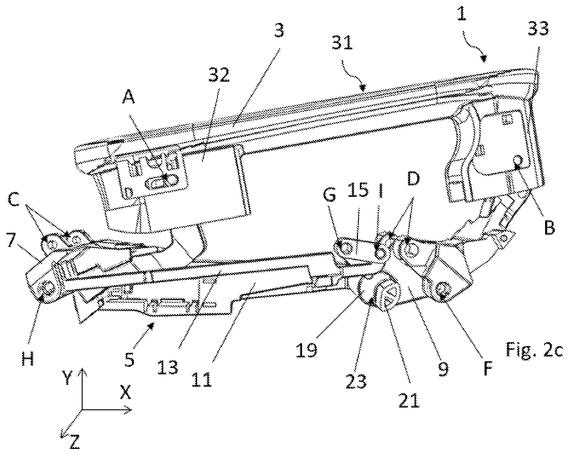 Patent US12492583 Figure 3 – Vehicle door handle assembly